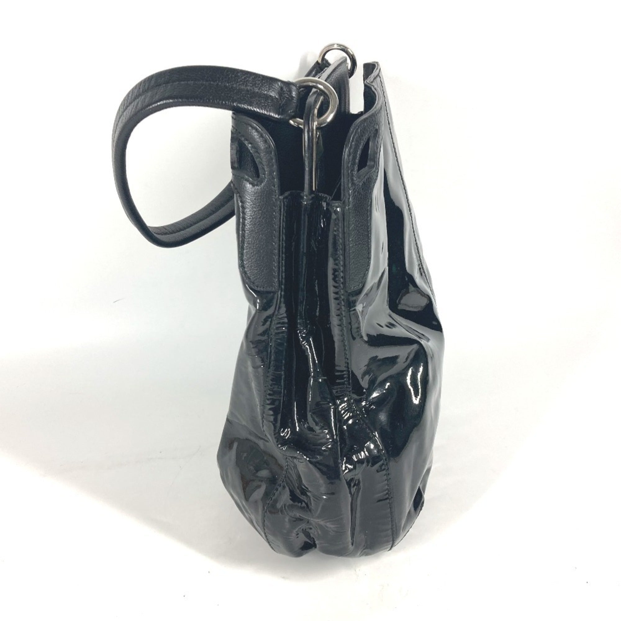 Cartier Marcello Black Leather Shoulder Bag Tote Bag (Pre-Owned)