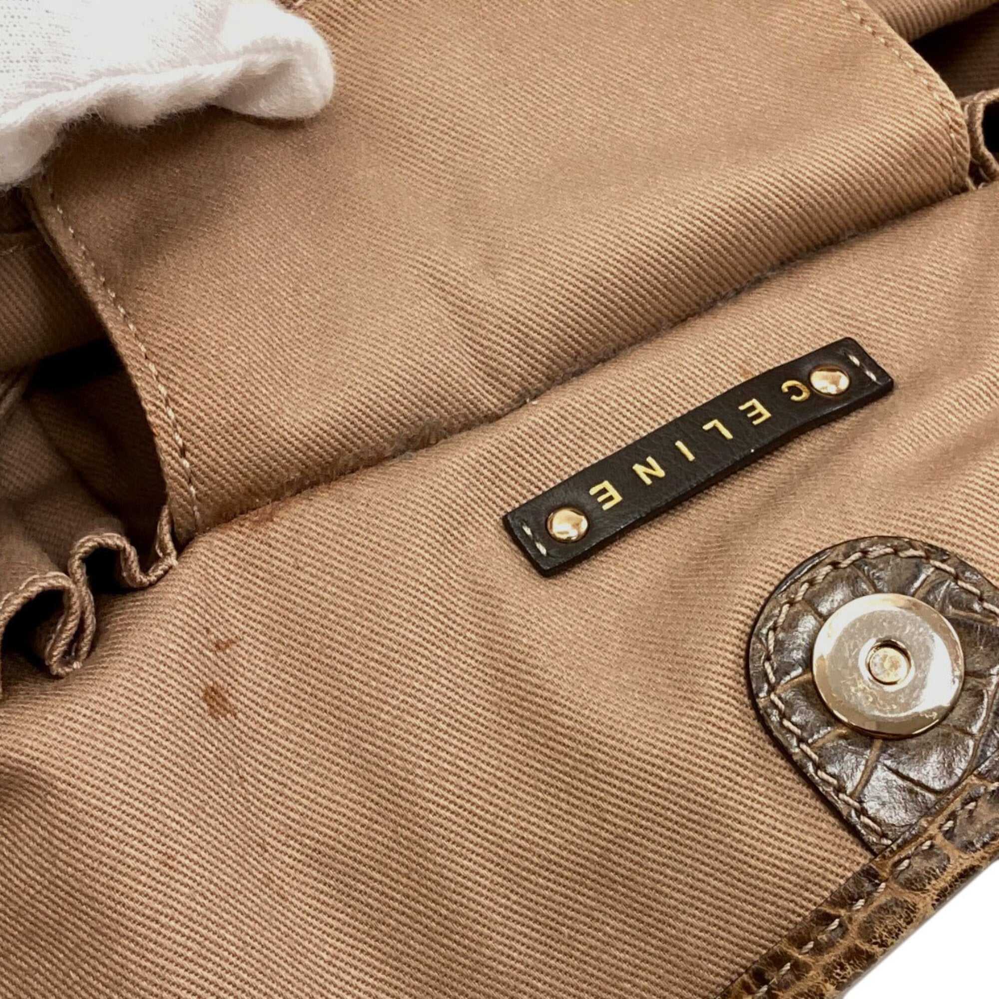 Celine Beige Canvas Tote Bag (Pre-Owned)