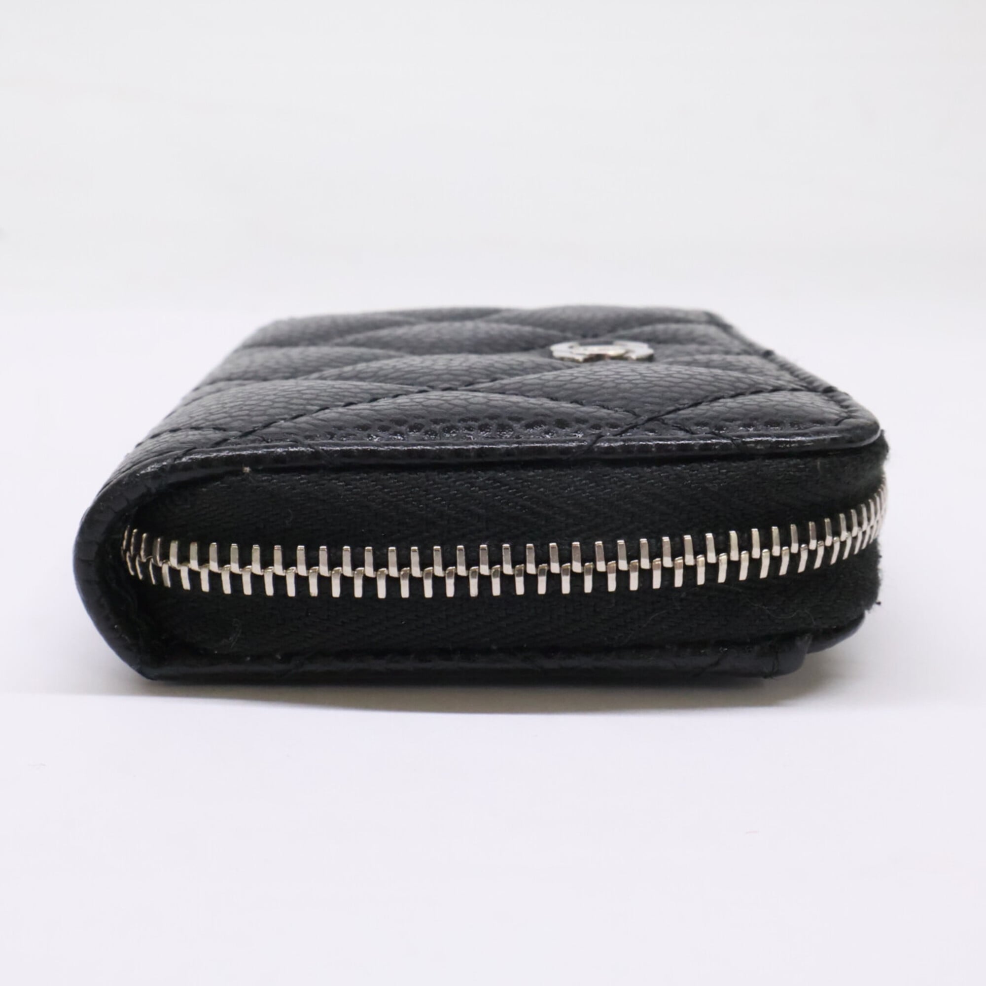 Chanel Black Grained Calfskin Coin Purse/Coin Case (Pre-Owned)