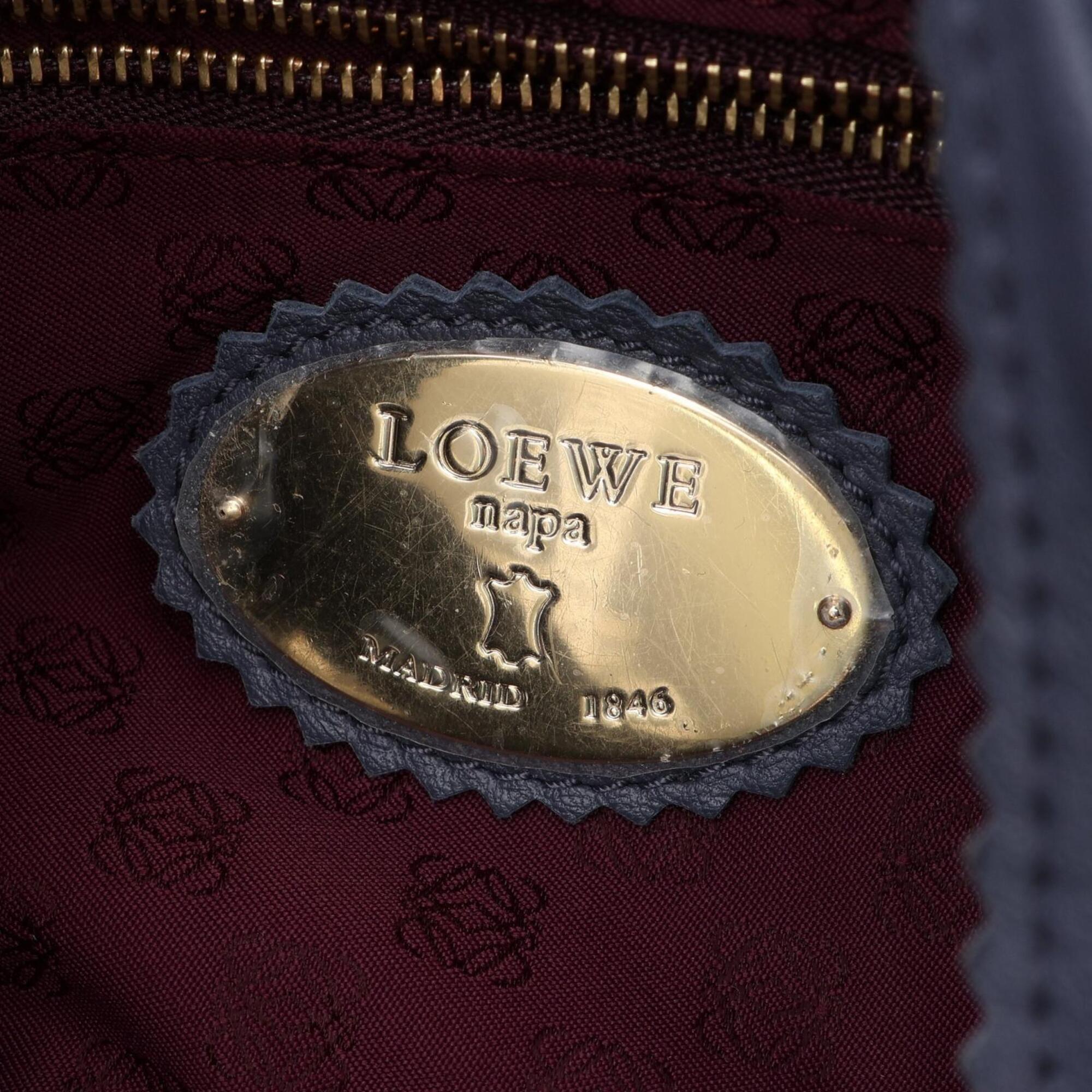Loewe Blue Leather Handbag Shoulder Bag (Pre-Owned)