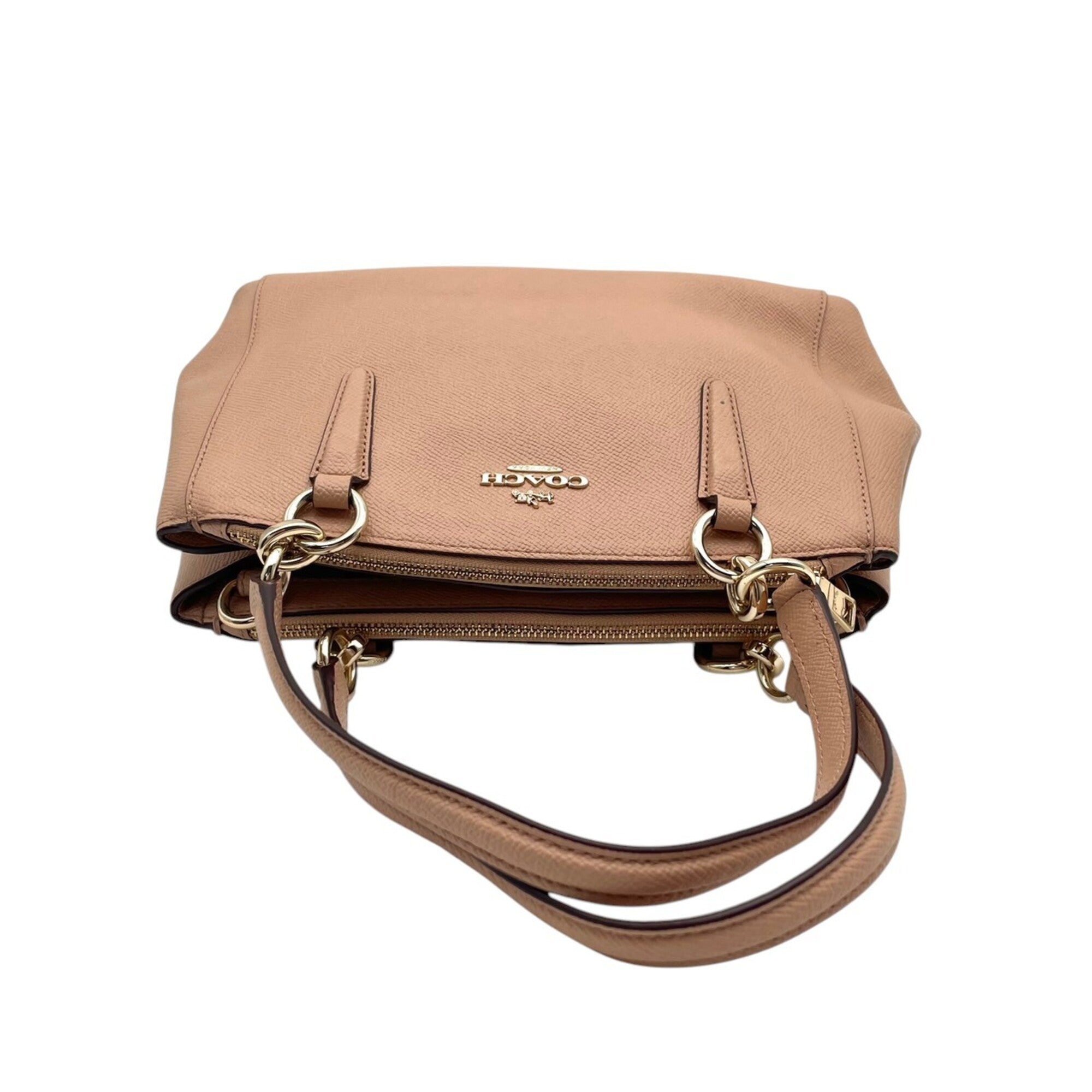 Coach Light Pink Leather Handbag Shoulder Bag (Pre-Owned)