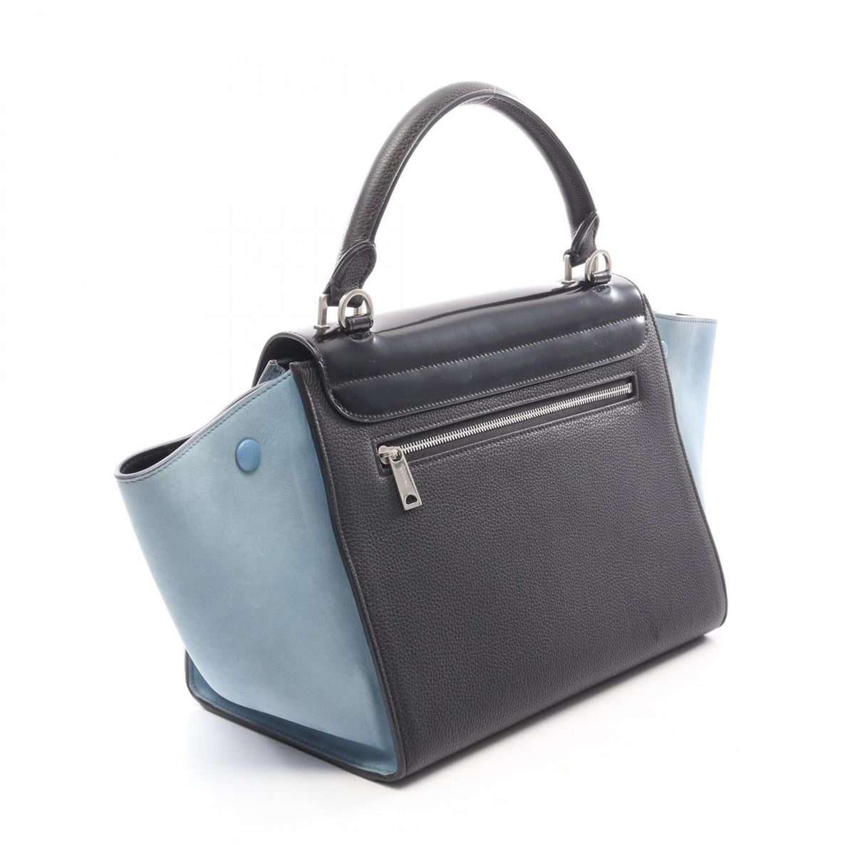 Celine Black Blue Leather Handbag (Pre-Owned)