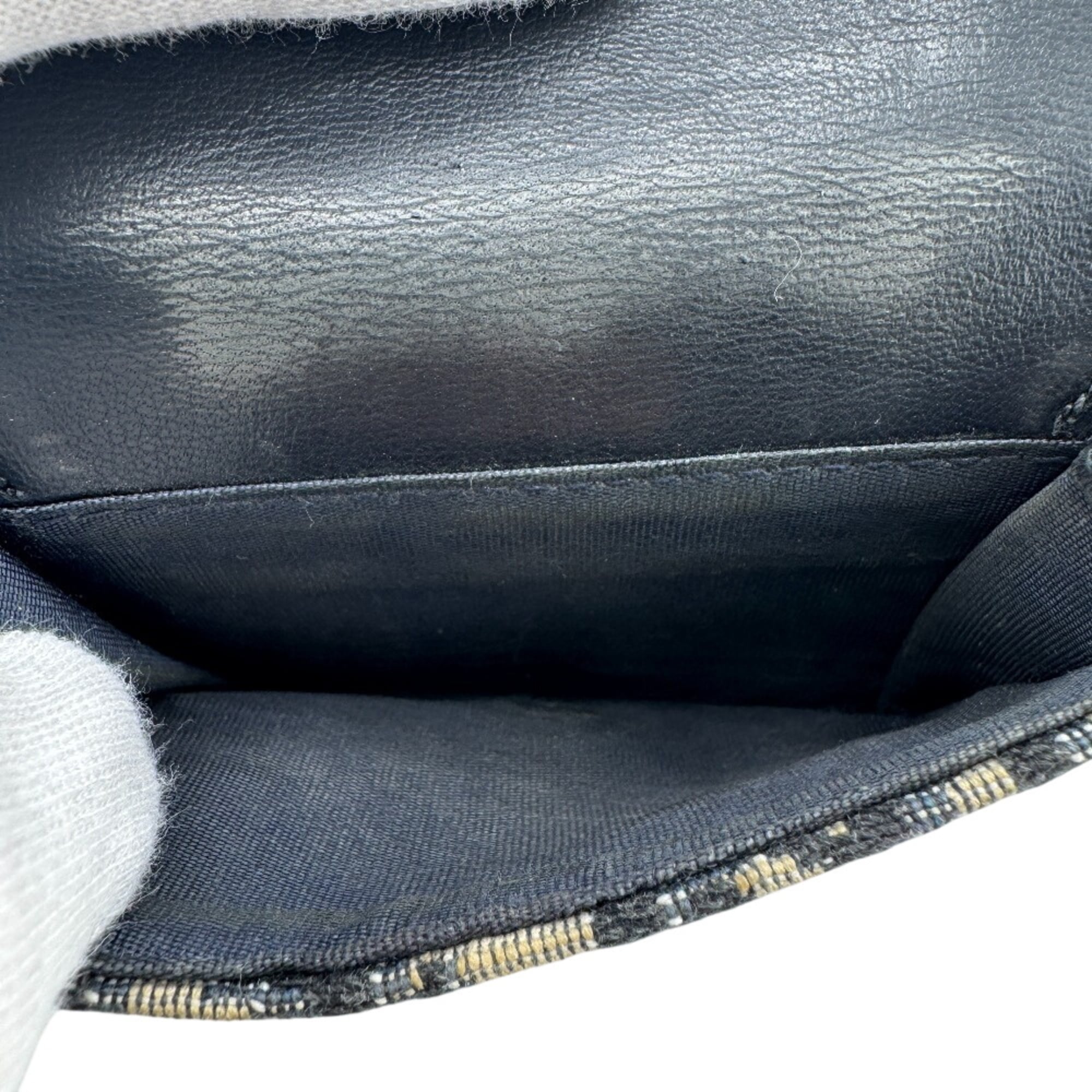 Christian Dior Navy Canvas Wallet (Tri-Fold) (Pre-Owned)