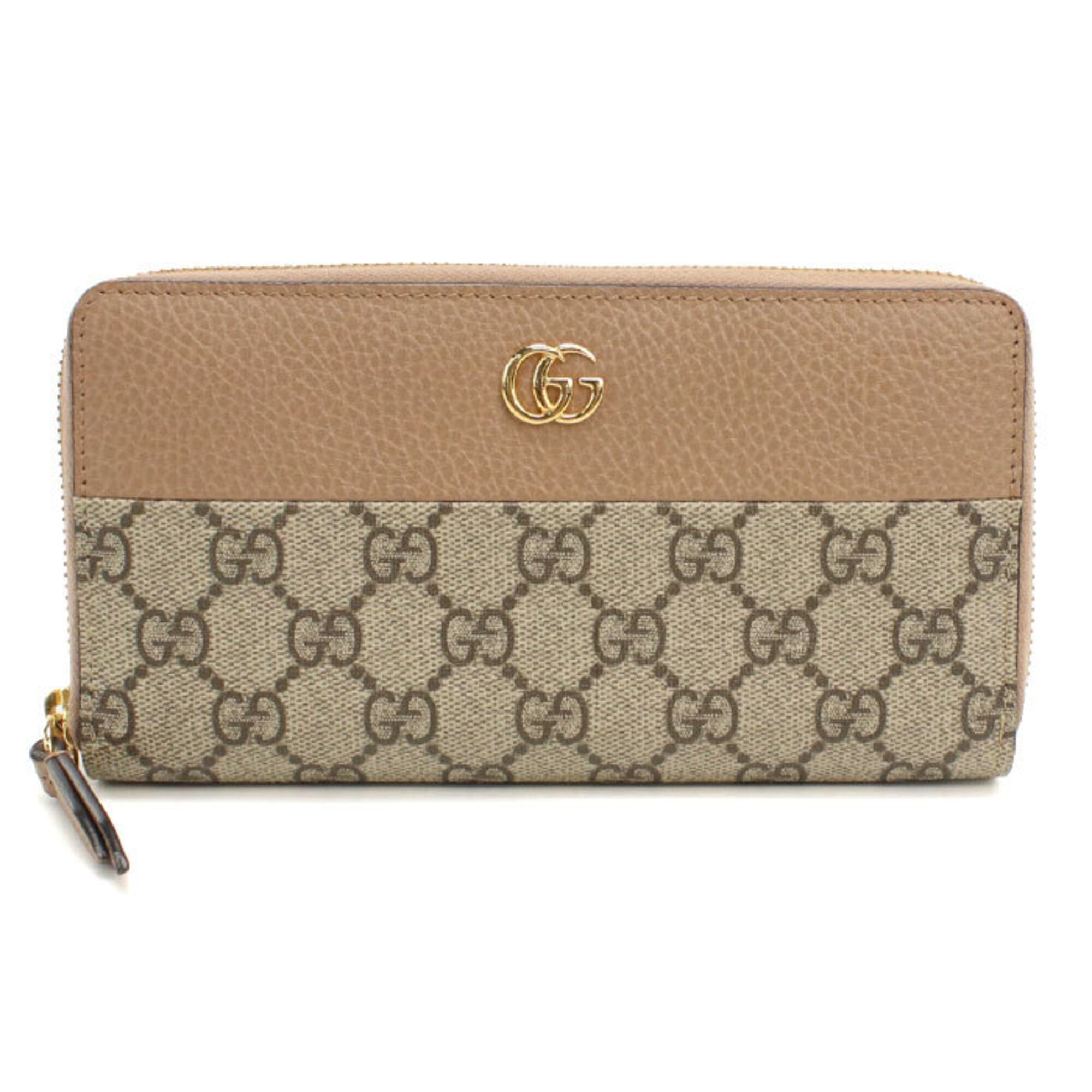 Gucci Beige Pvc Leather Long Wallet (Bi-Fold) (Pre-Owned)