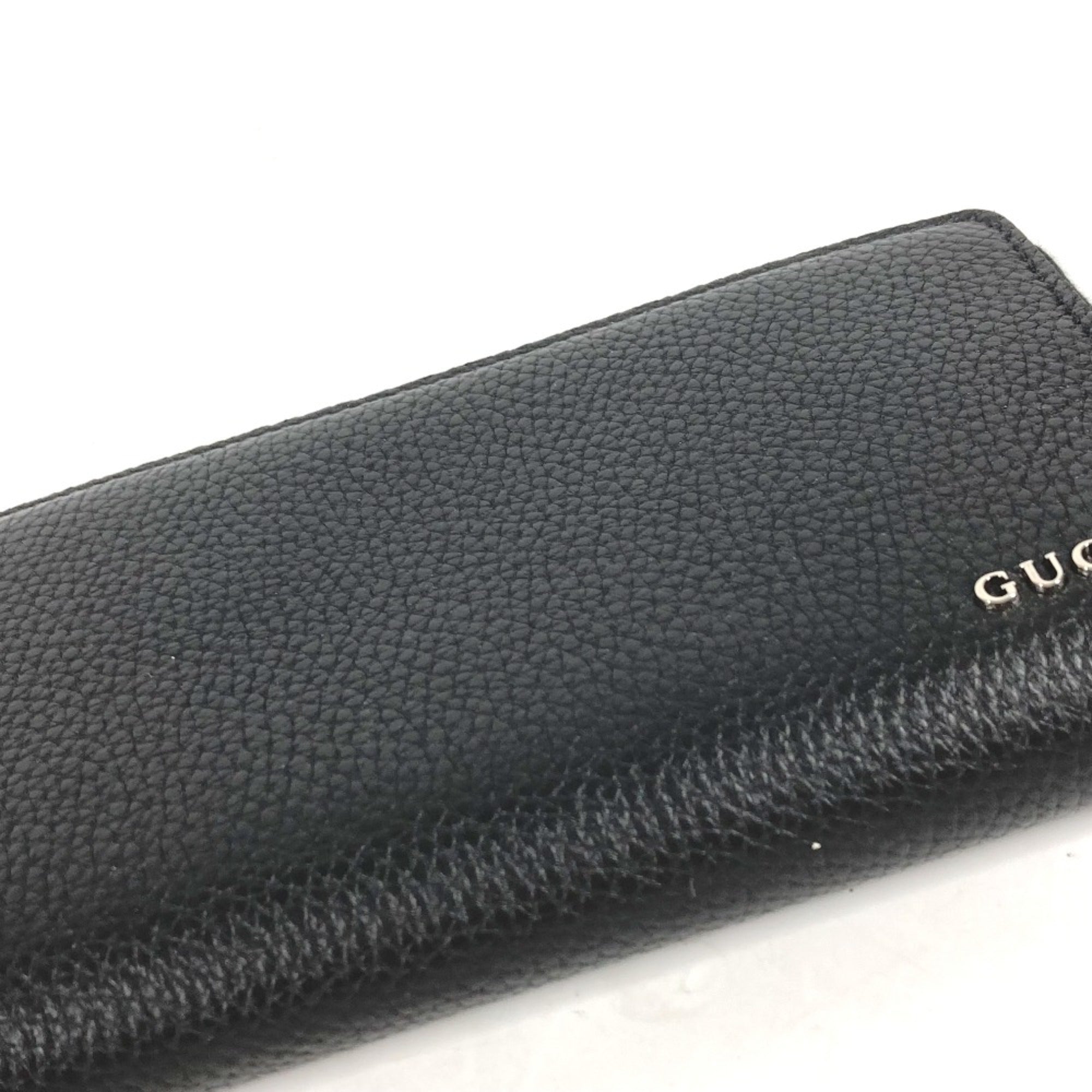 Gucci Black Leather Long Wallet (Bi-Fold) (Pre-Owned)