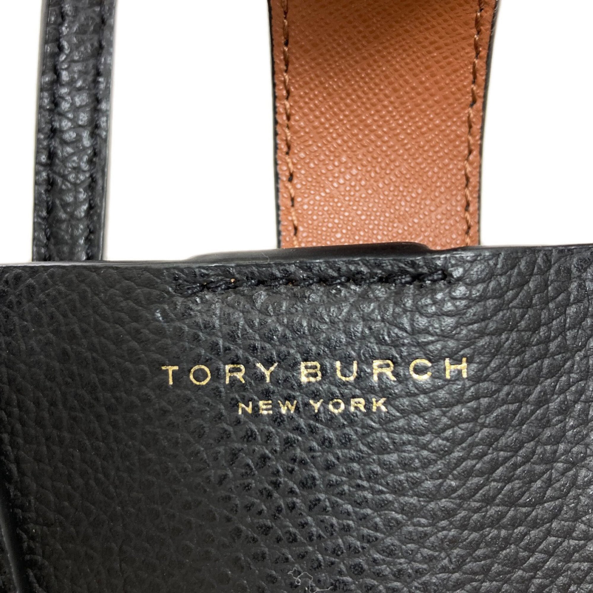 Tory Burch Black Leather Handbag (Pre-Owned)