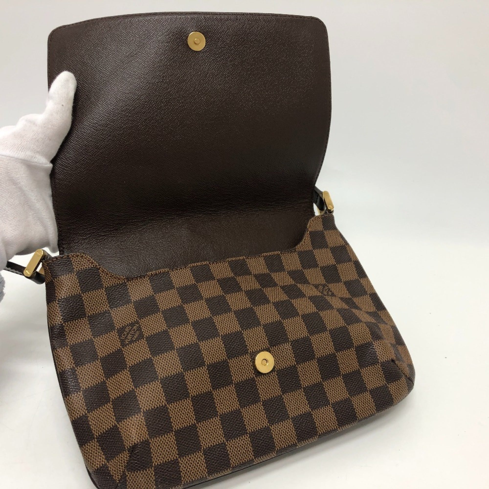 Louis Vuitton Ebene Damier Canvas Handbag Shoulder Bag (Pre-Owned)
