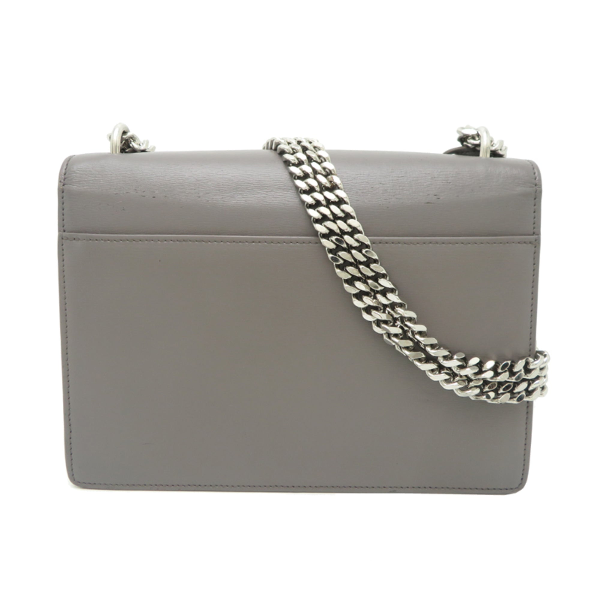 Saint Laurent Grayish Leather Shoulder Bag (Pre-Owned)