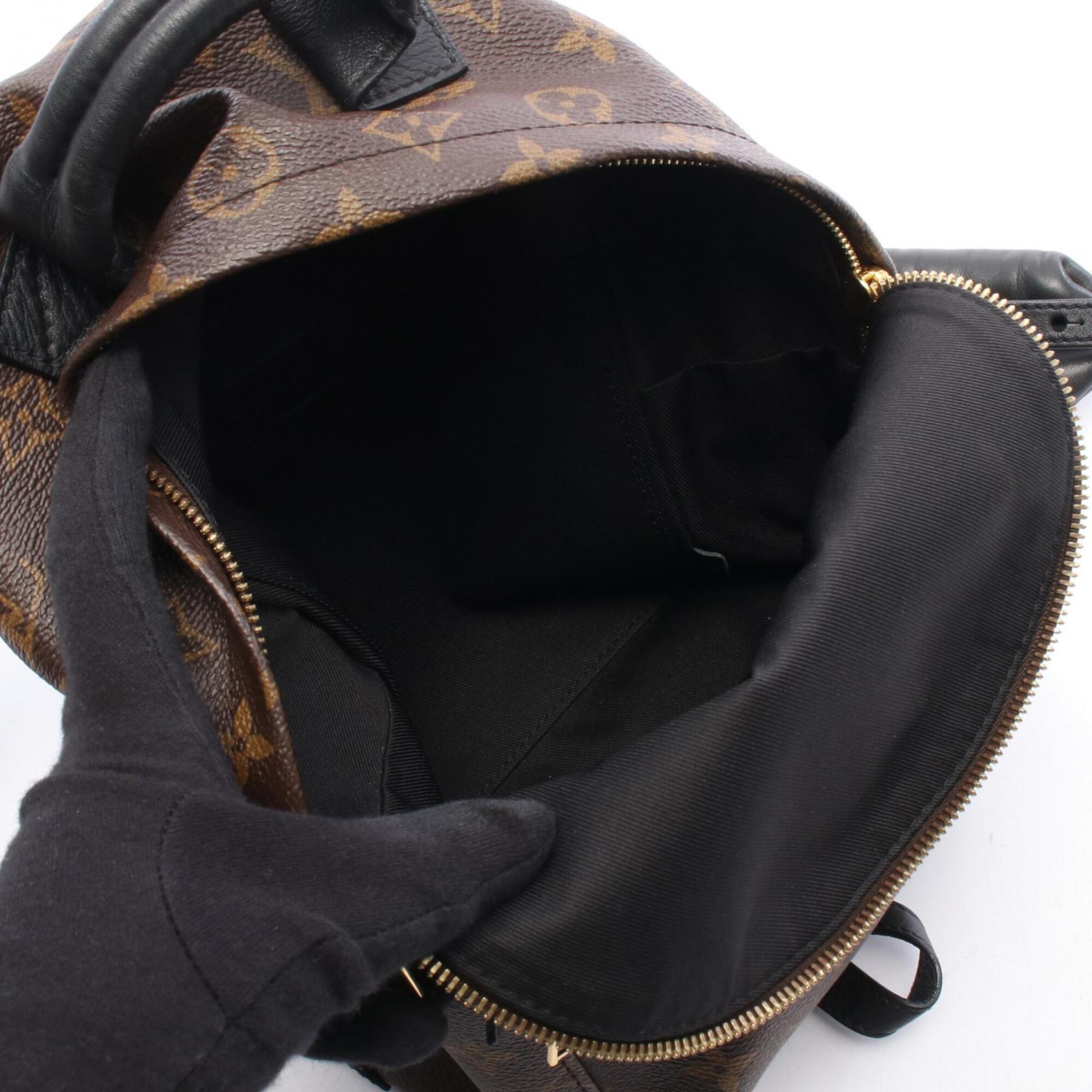 Louis Vuitton Black Brown Pvc Leather Backpack Handbag (Pre-Owned)