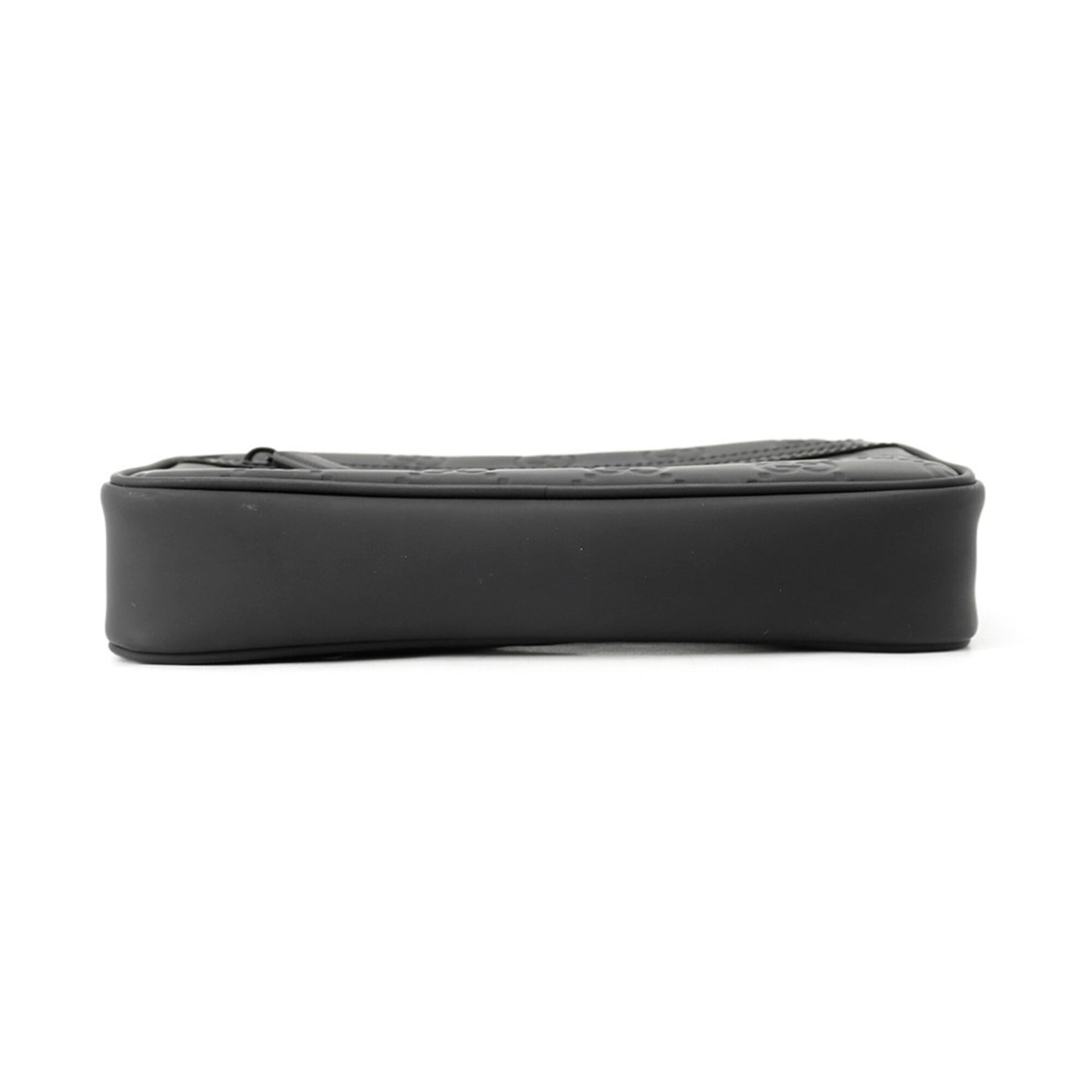 Gucci Black Rubber Canvas Shoulder Bag (Pre-Owned)