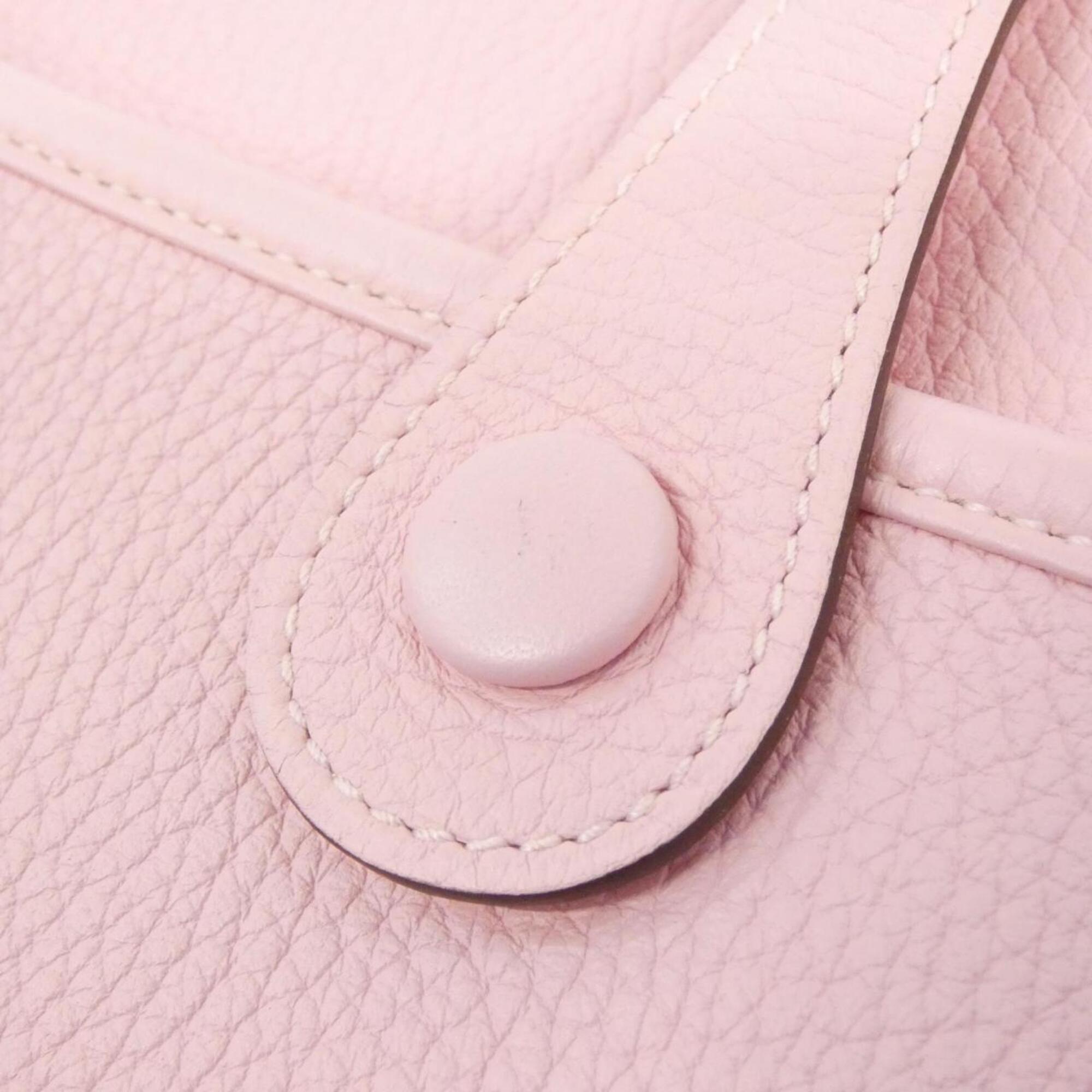Hermes Rose Sakura Taurillon Clemence Leather Shoulder Bag (Pre-Owned)