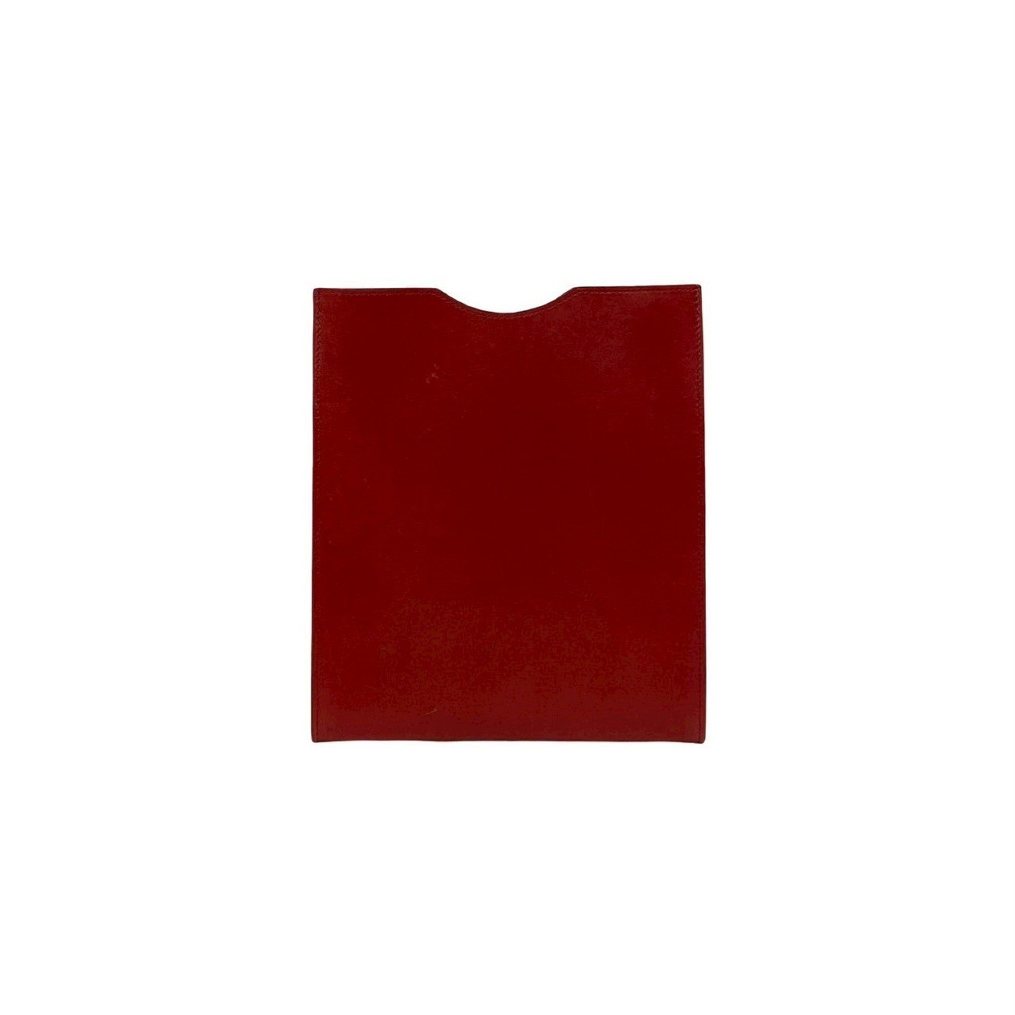 Hermes Red Color Box Calf Leather Pochette Shoulder Bag (Pre-Owned)