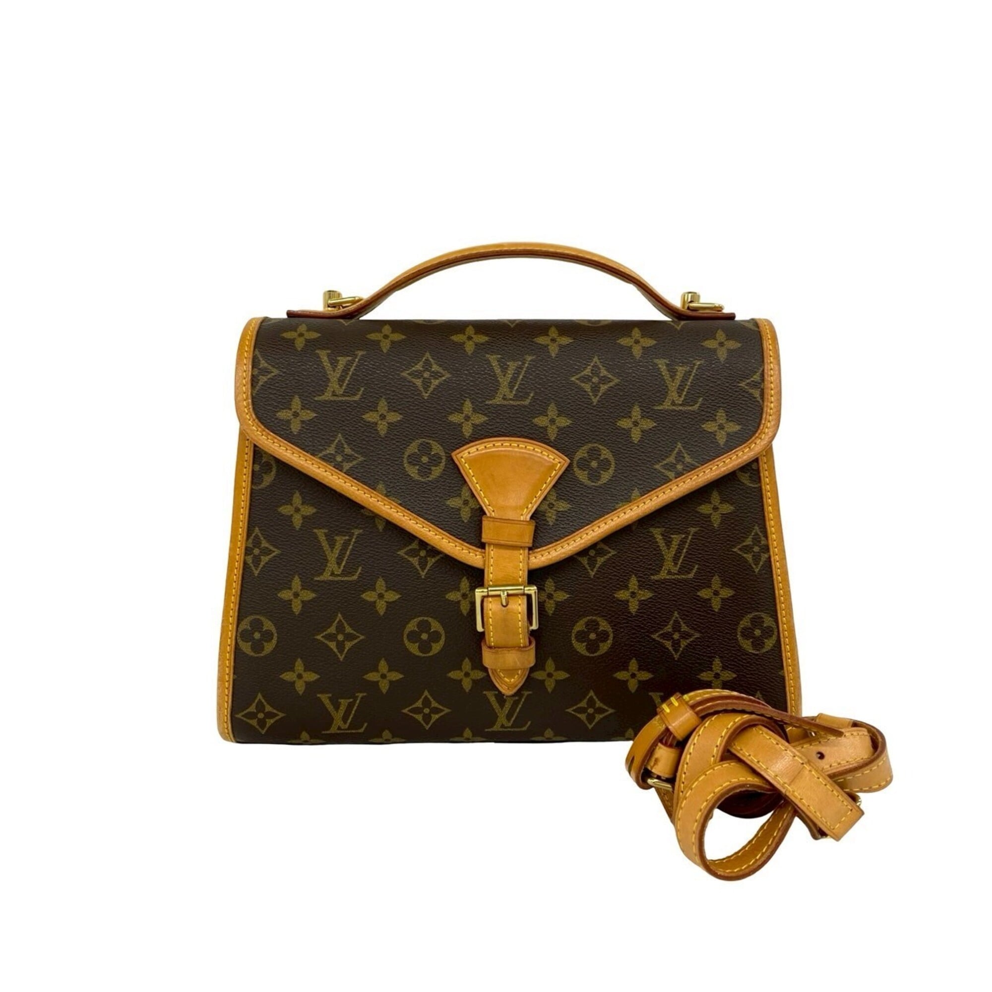Louis Vuitton Brown Leather Pvc Handbag Shoulder Bag (Pre-Owned)