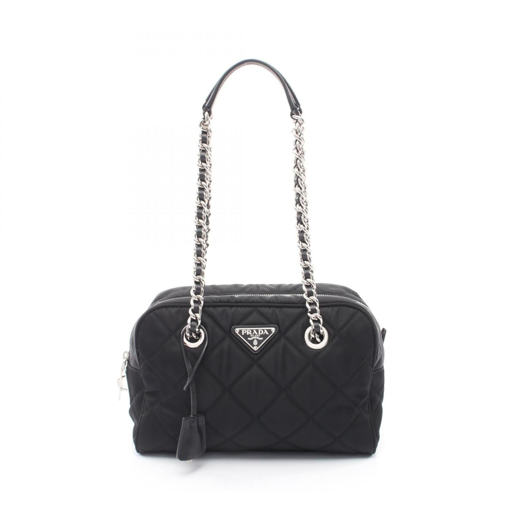 Prada Black Nylon Handbag Shoulder Bag (Pre-Owned)