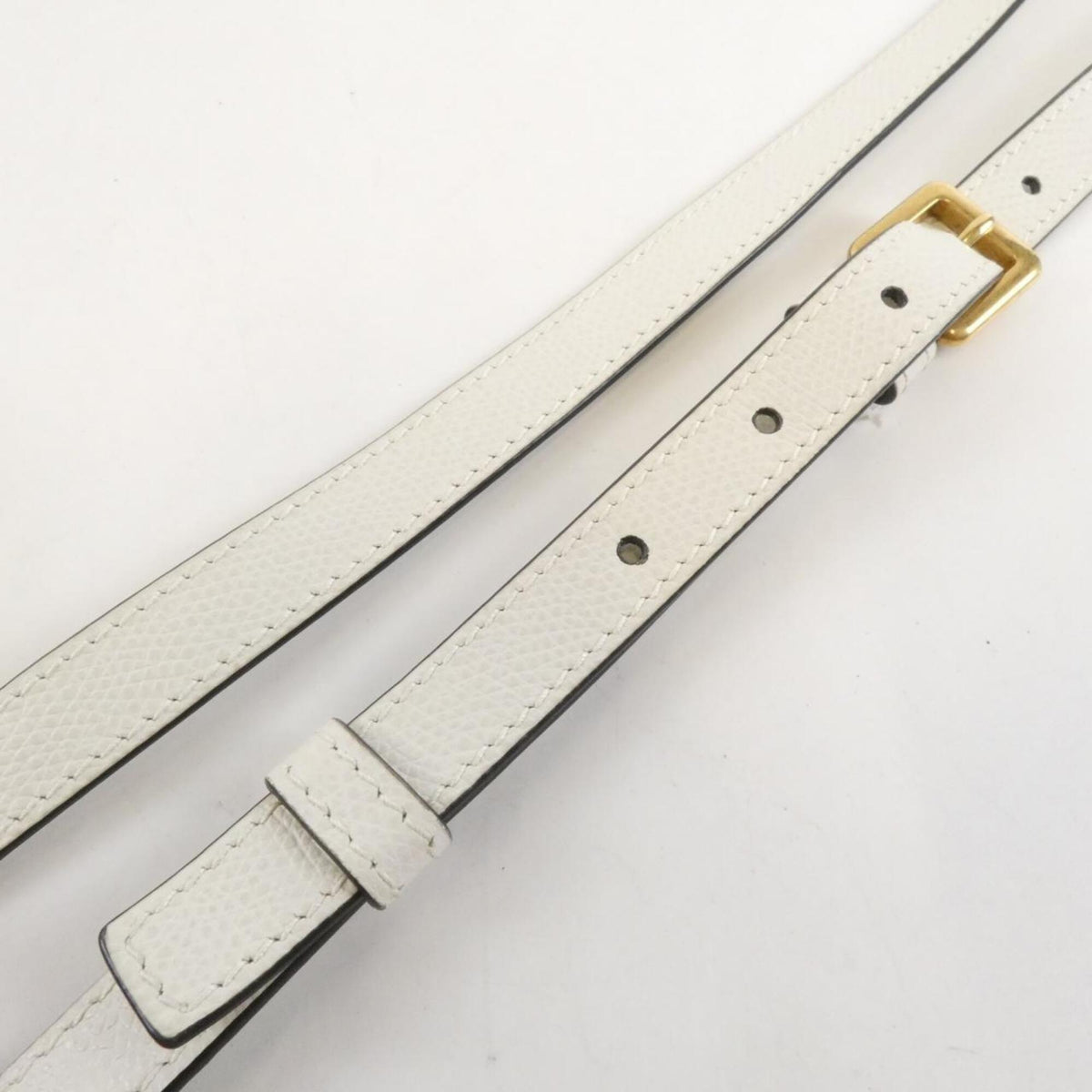 Christian Dior White Leather Saddle Bag Shoulder Bag (Pre-Owned)