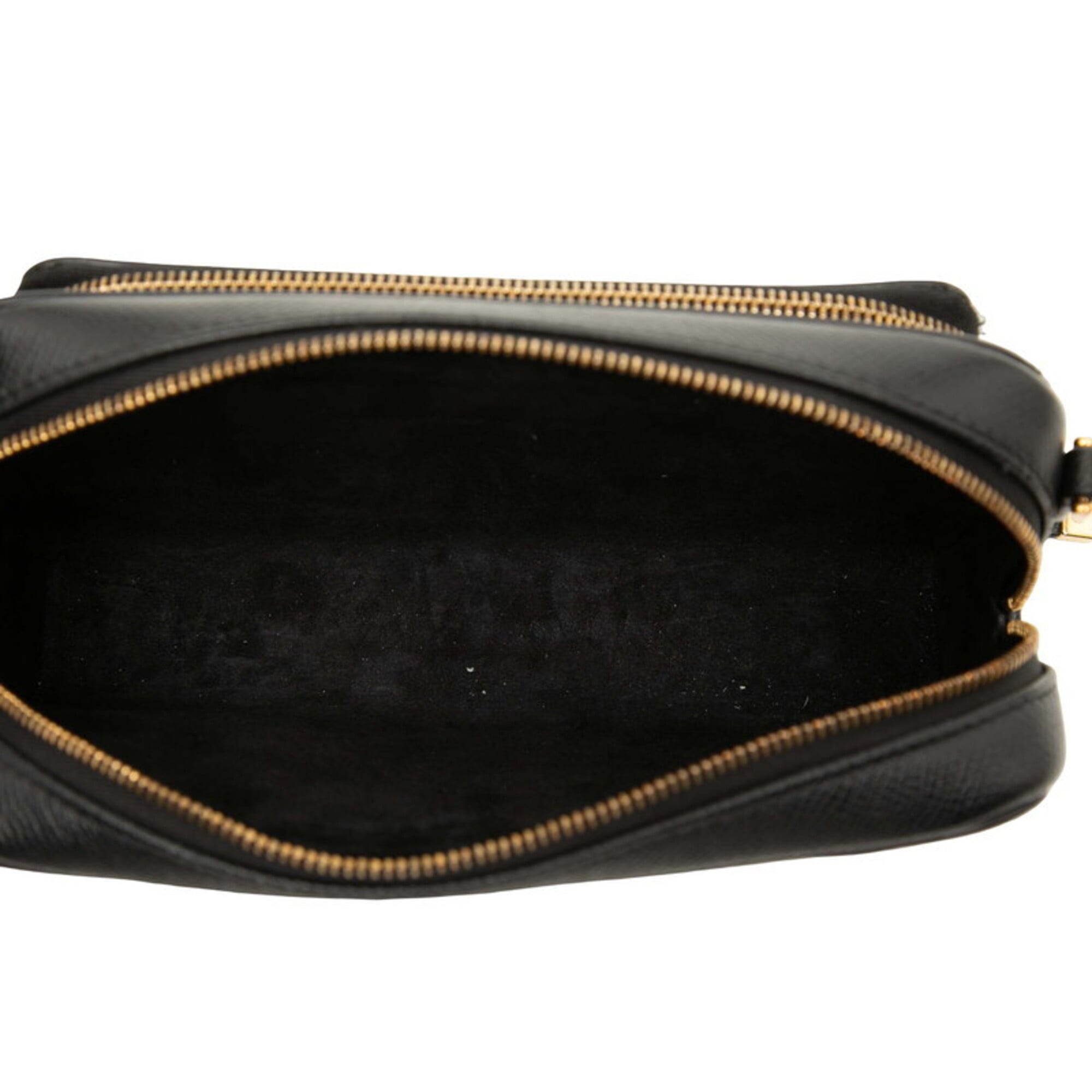 Christian Dior Black Leather Handbag Pouch Shoulder Bag (Pre-Owned)