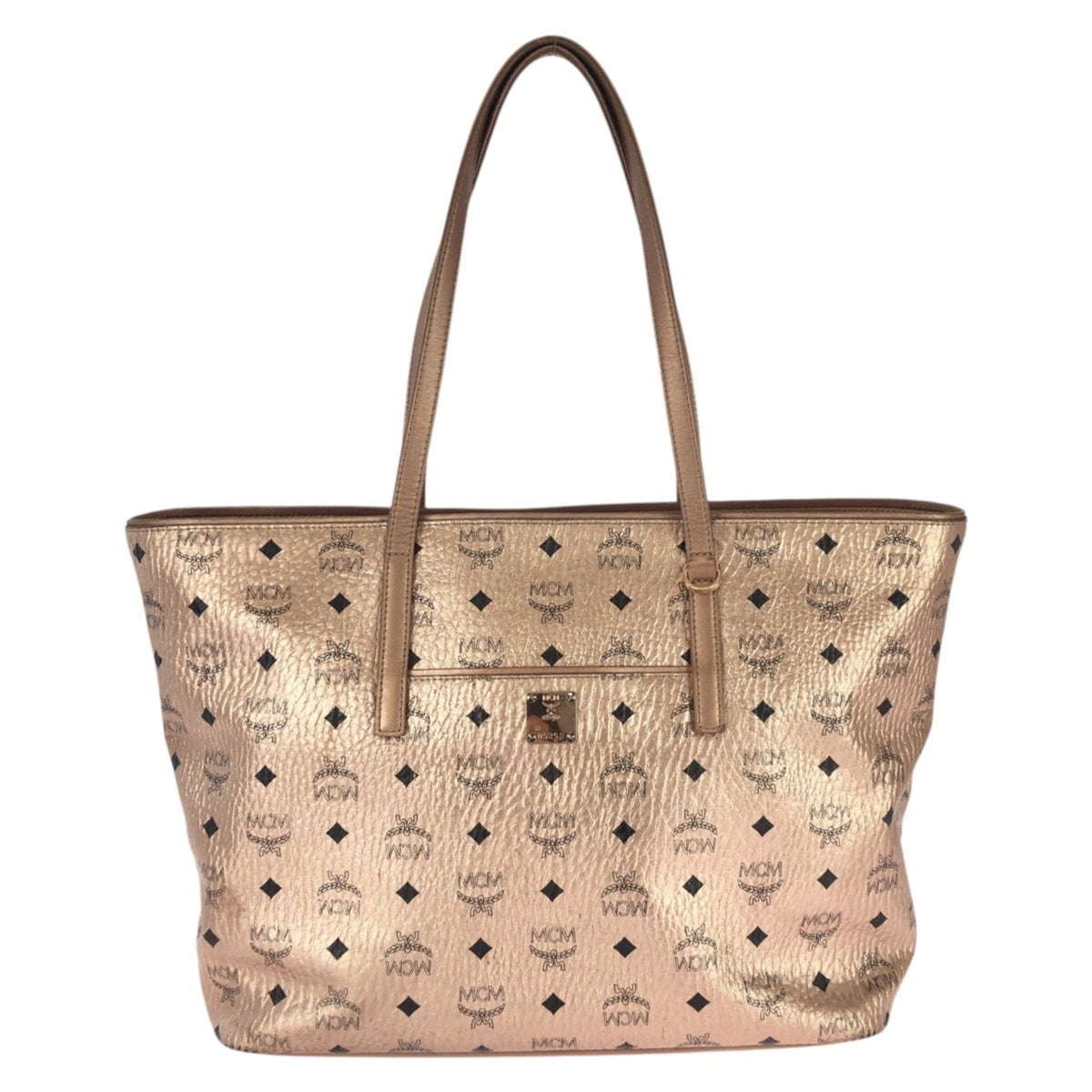 Mcm Champagne Gold Pvc Leather Shoulder Bag Tote Bag (Pre-Owned)