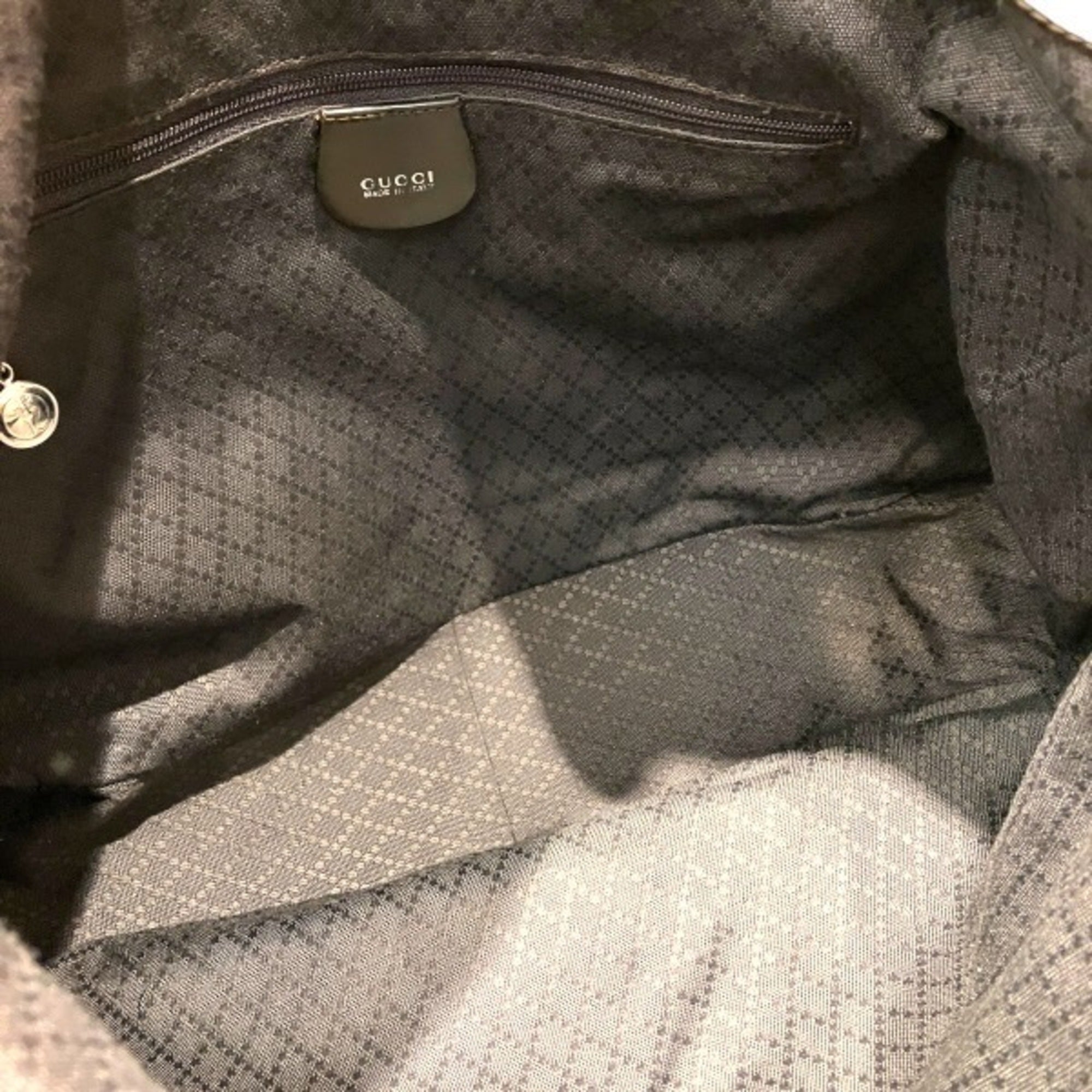 Gucci Brown Leather Handbag Shoulder Bag (Pre-Owned)