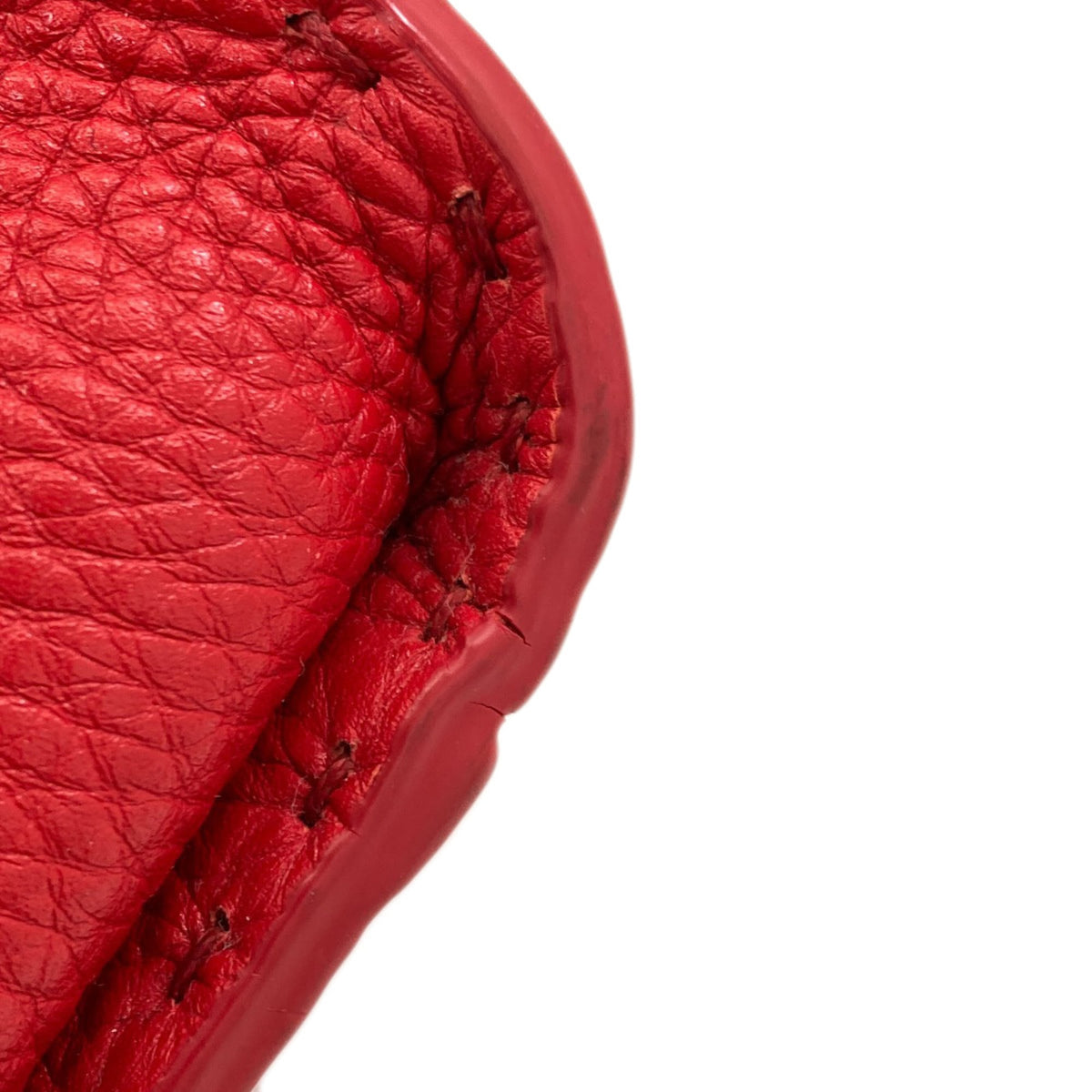 Fendi Peekaboo Red Color Leather Handbag (Pre-Owned)