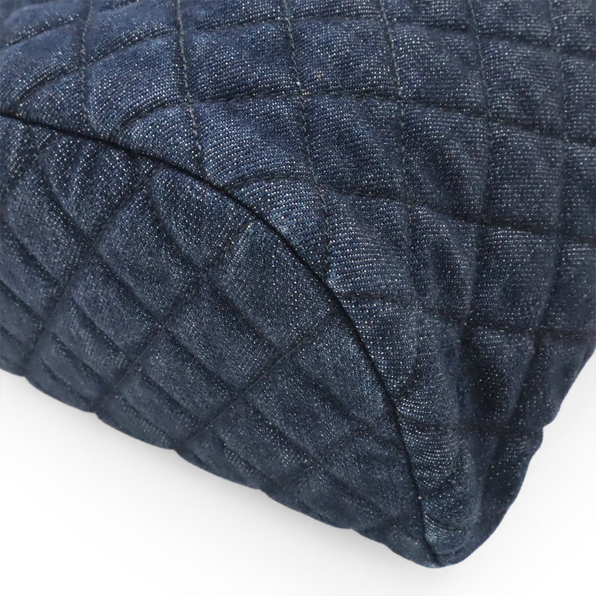 Chanel Matelasse Navy Denim Leather Backpack (Pre-Owned)