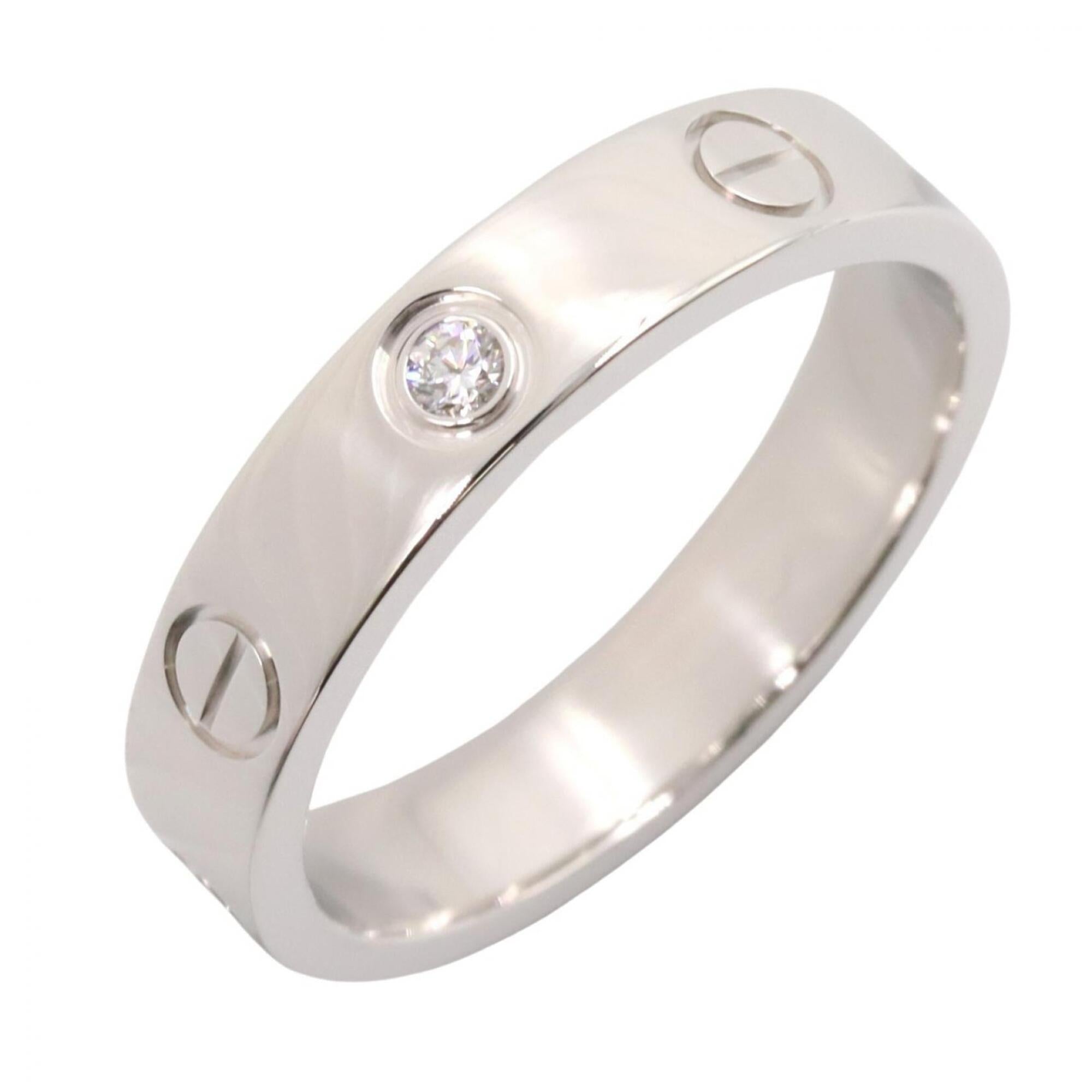 Cartier Silver Clear White Gold (18K) Band Ring (Pre-Owned)