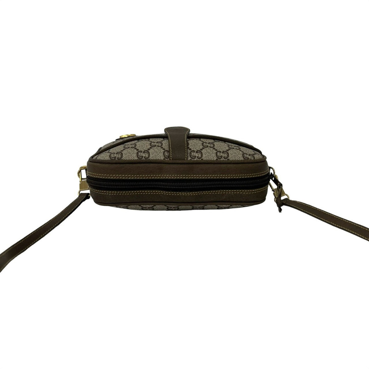 Gucci Brown Leather Pvc Shoulder Bag (Pre-Owned)