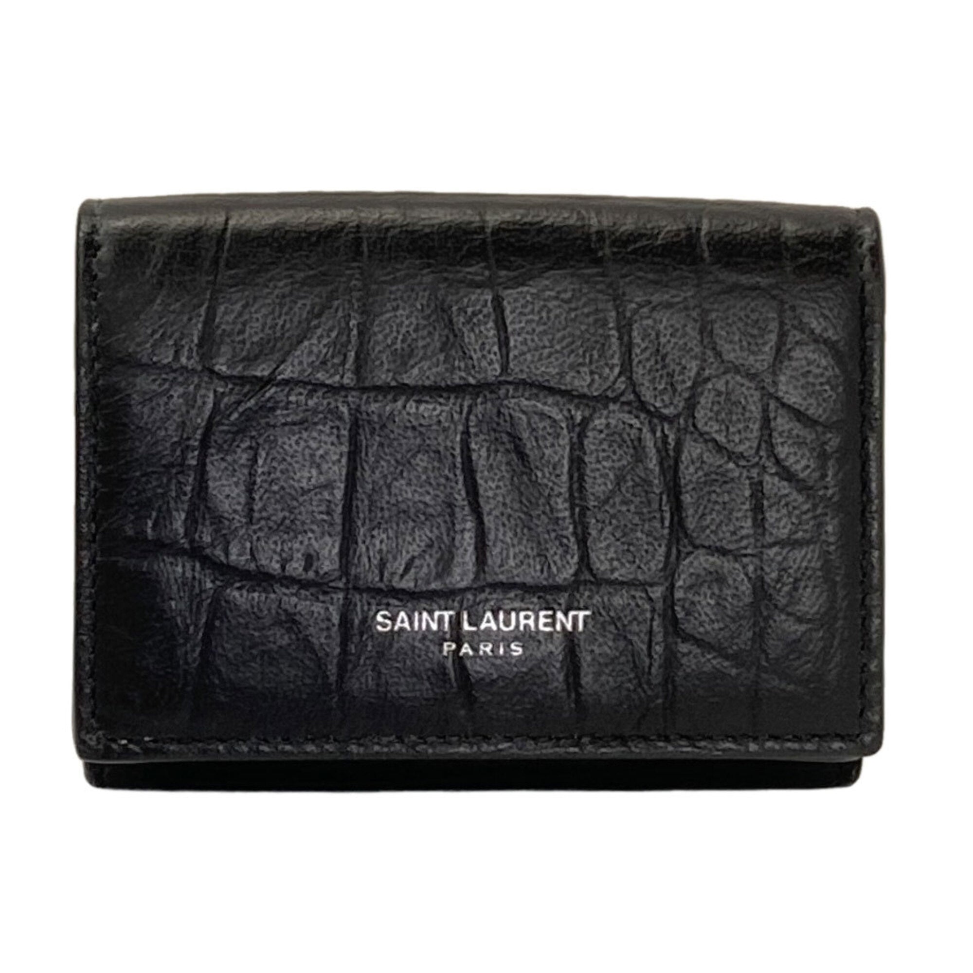 Saint Laurent Black Leather Wallet (Bi-Fold) (Pre-Owned)