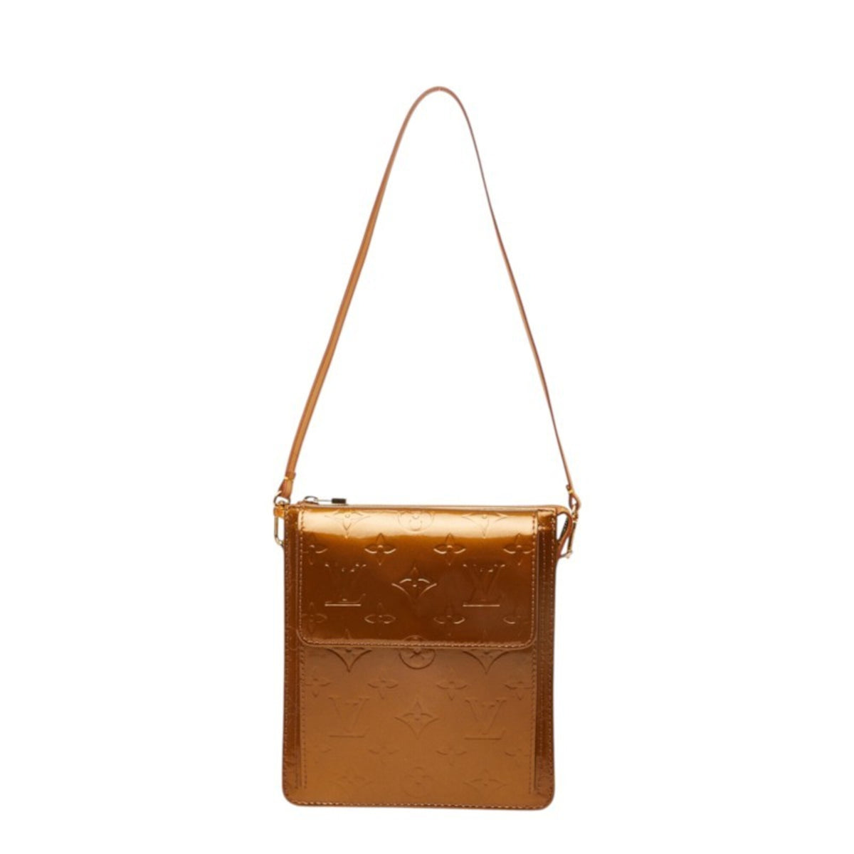 Louis Vuitton Bronze Brown Patent Leather Shoulder Bag (Pre-Owned)