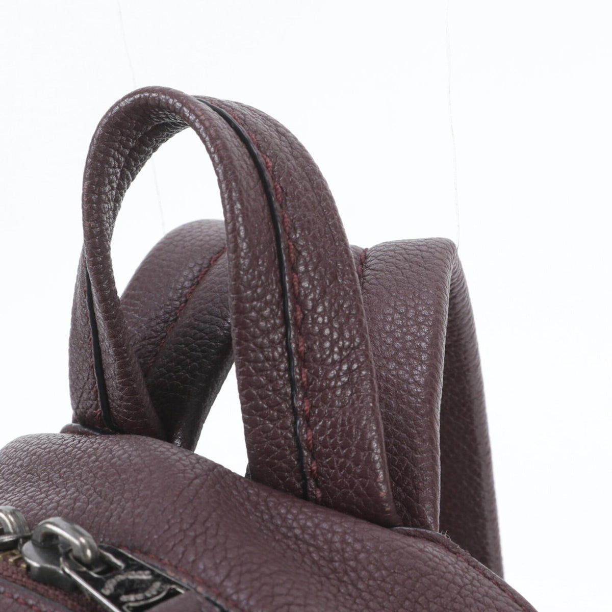 Coach Red Brown Leather Backpack Shoulder Bag (Pre-Owned)