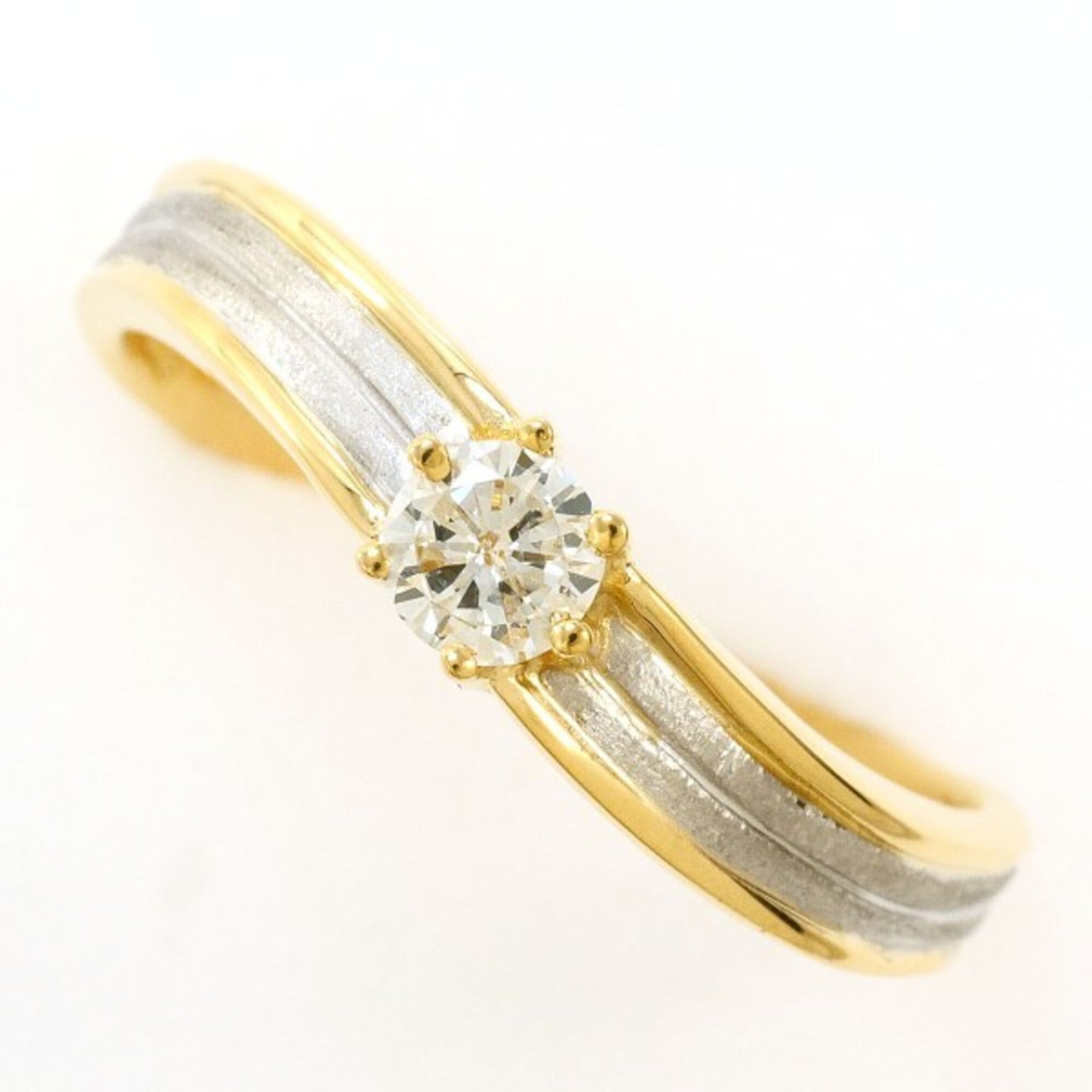 Unbranded Platinum Yellow Gold Yellow Gold (18K) Platinum 900 Band Ring (Pre-Owned)