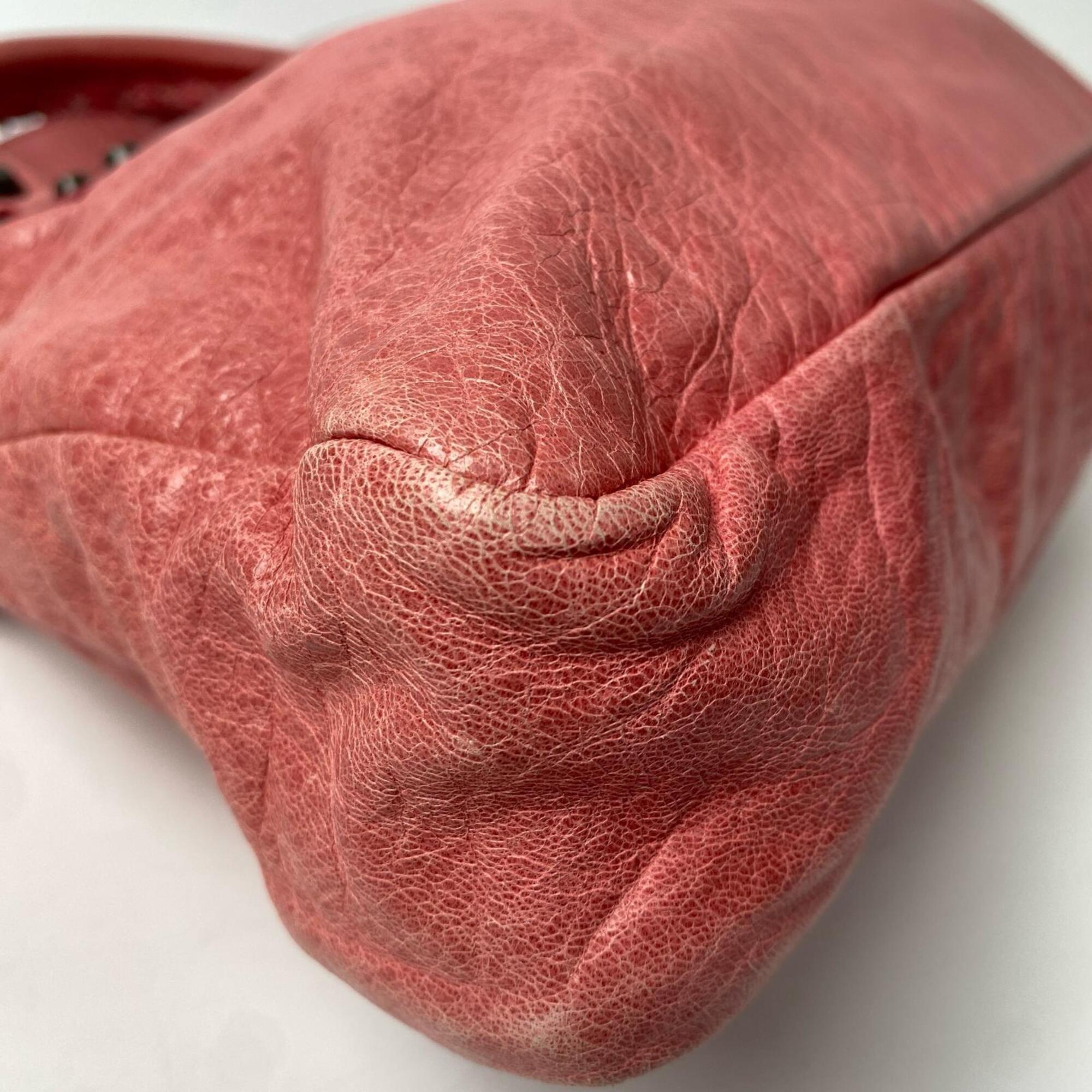Balenciaga Pink Leather Handbag Shoulder Bag (Pre-Owned)