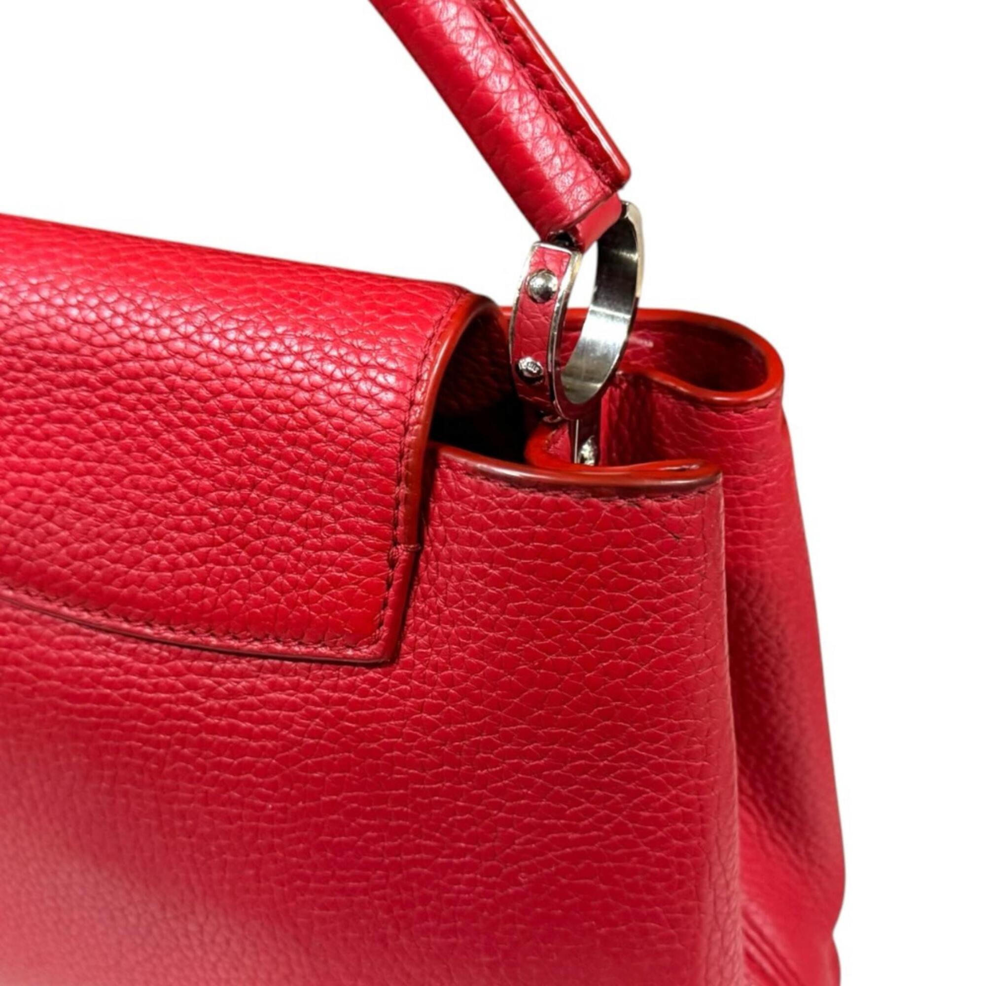Louis Vuitton Red Color Ruby Leather Handbag Shoulder Bag (Pre-Owned)