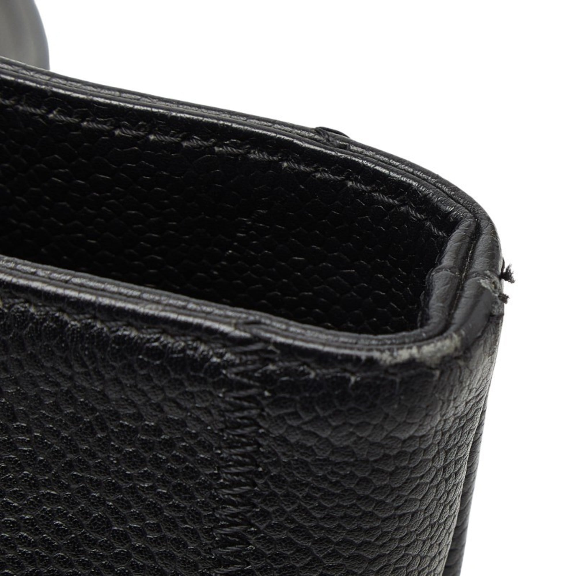 Chanel Black Grained Calfskin Handbag Tote Bag (Pre-Owned)