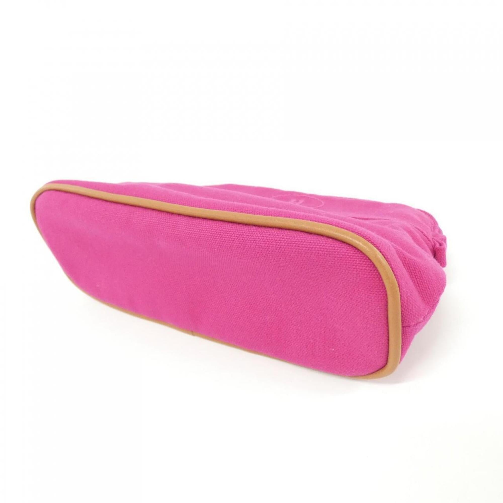 Hermes Bolide Fuchsia Canvas Handbag (Pre-Owned)