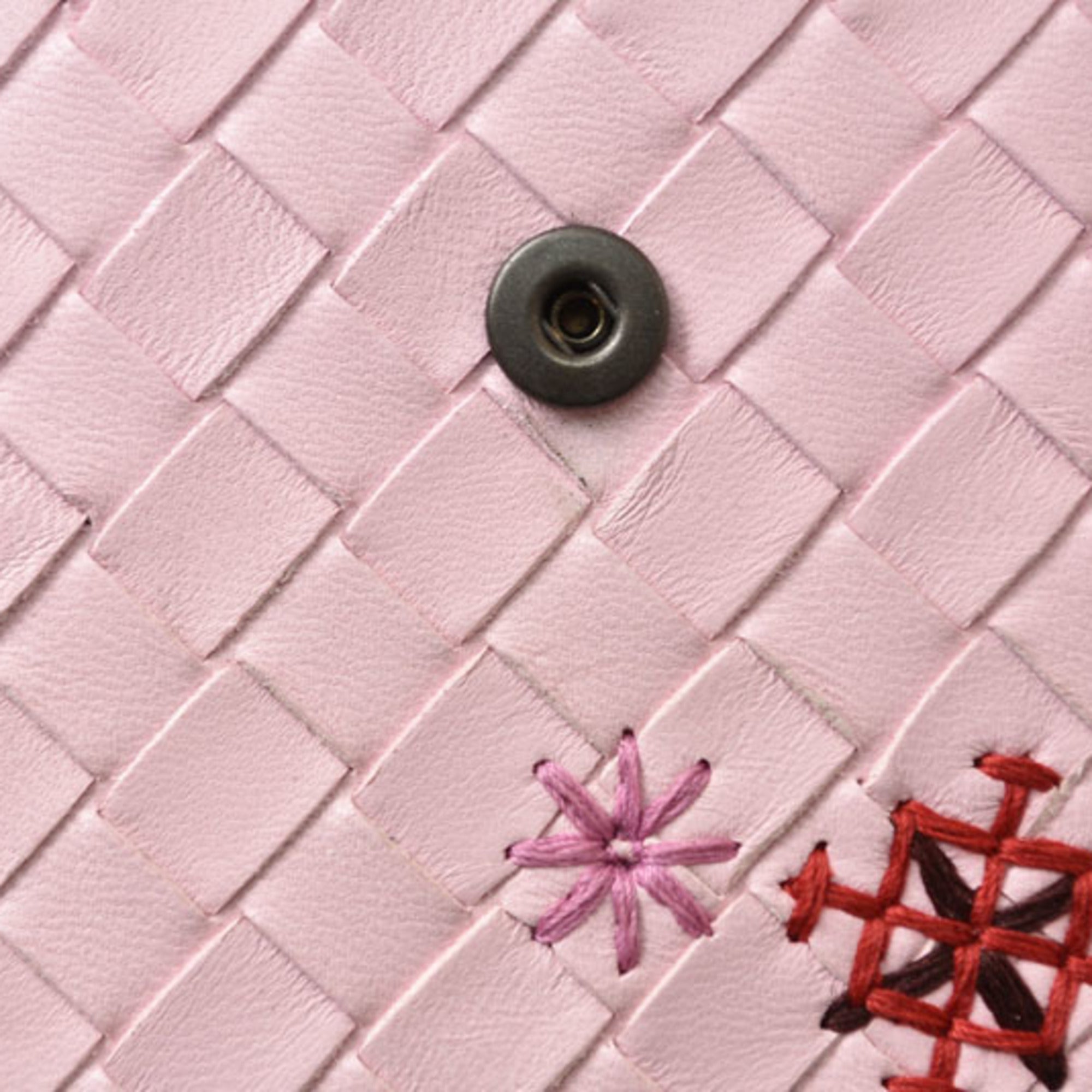 Bottega Veneta Pink Embroidery Coin Purse/Coin Case (Pre-Owned)