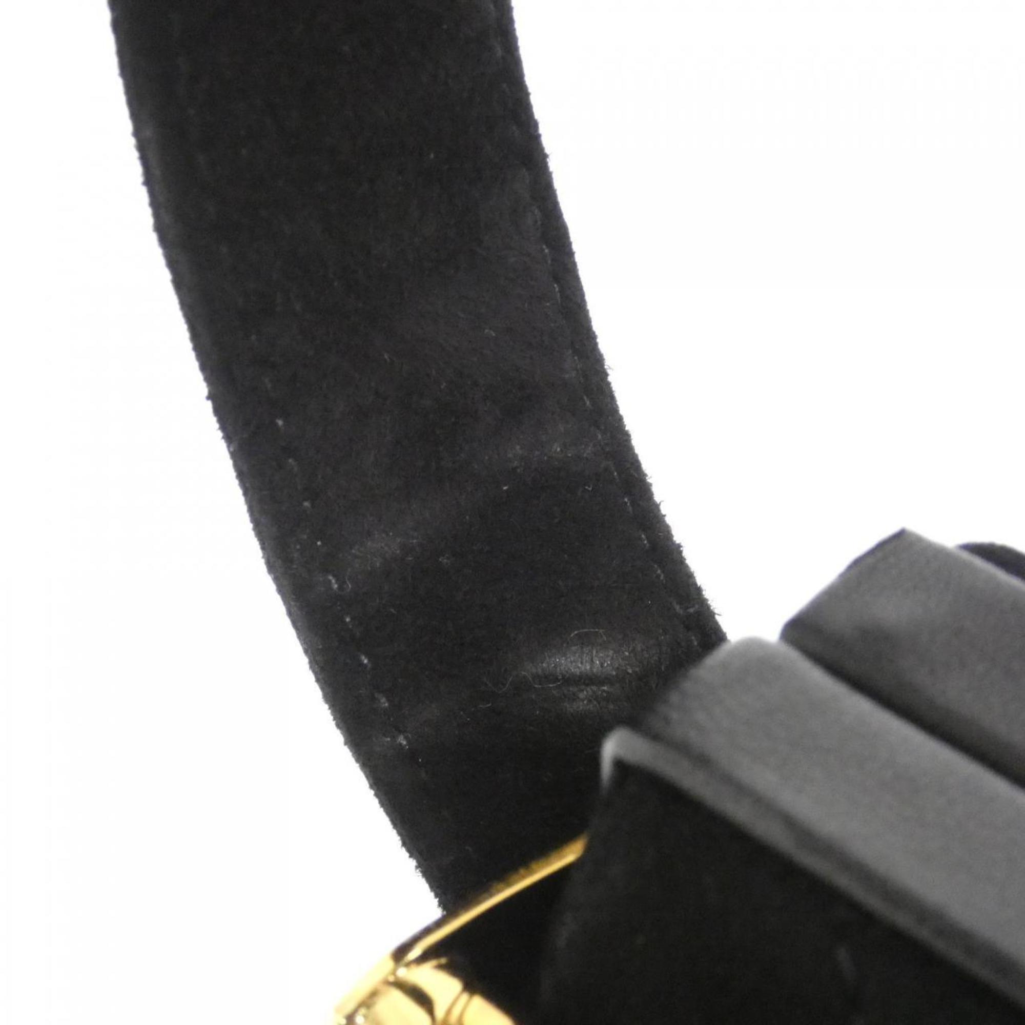 Chanel Black Suede Handbag (Pre-Owned)