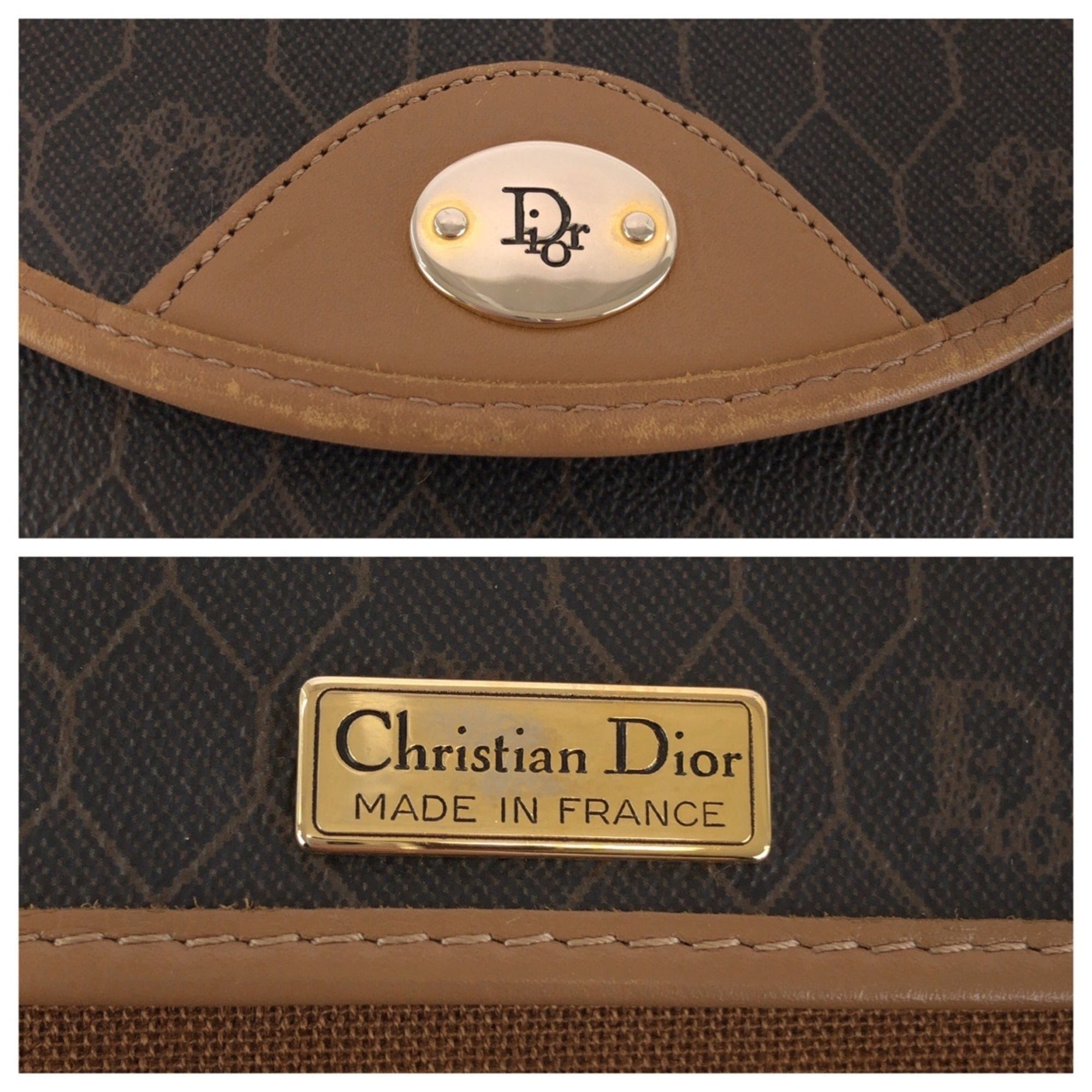 Christian Dior Beige Brown Pvc Pochette Shoulder Bag (Pre-Owned)