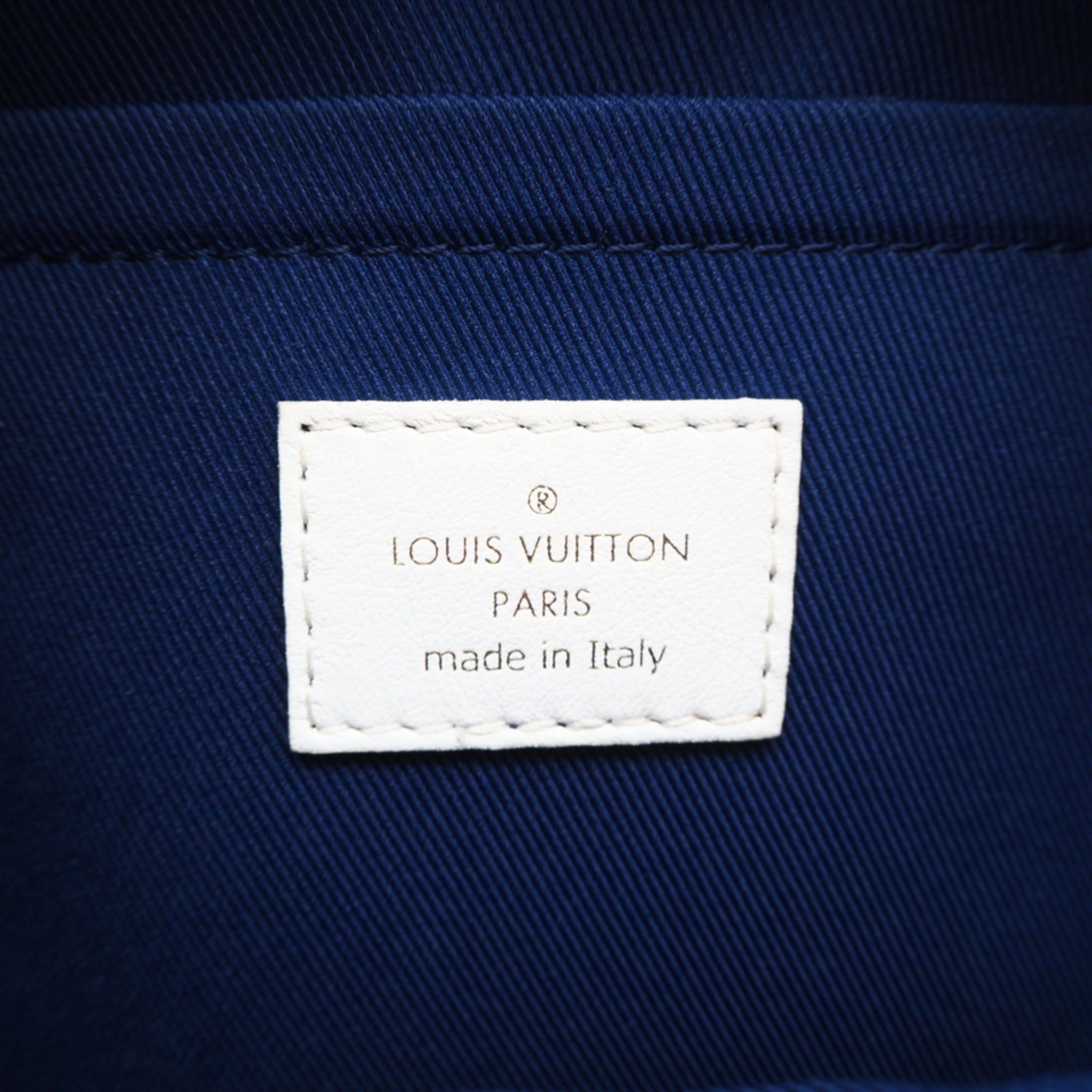 Louis Vuitton Blue White Jacquard Velvet Backpack (Pre-Owned)