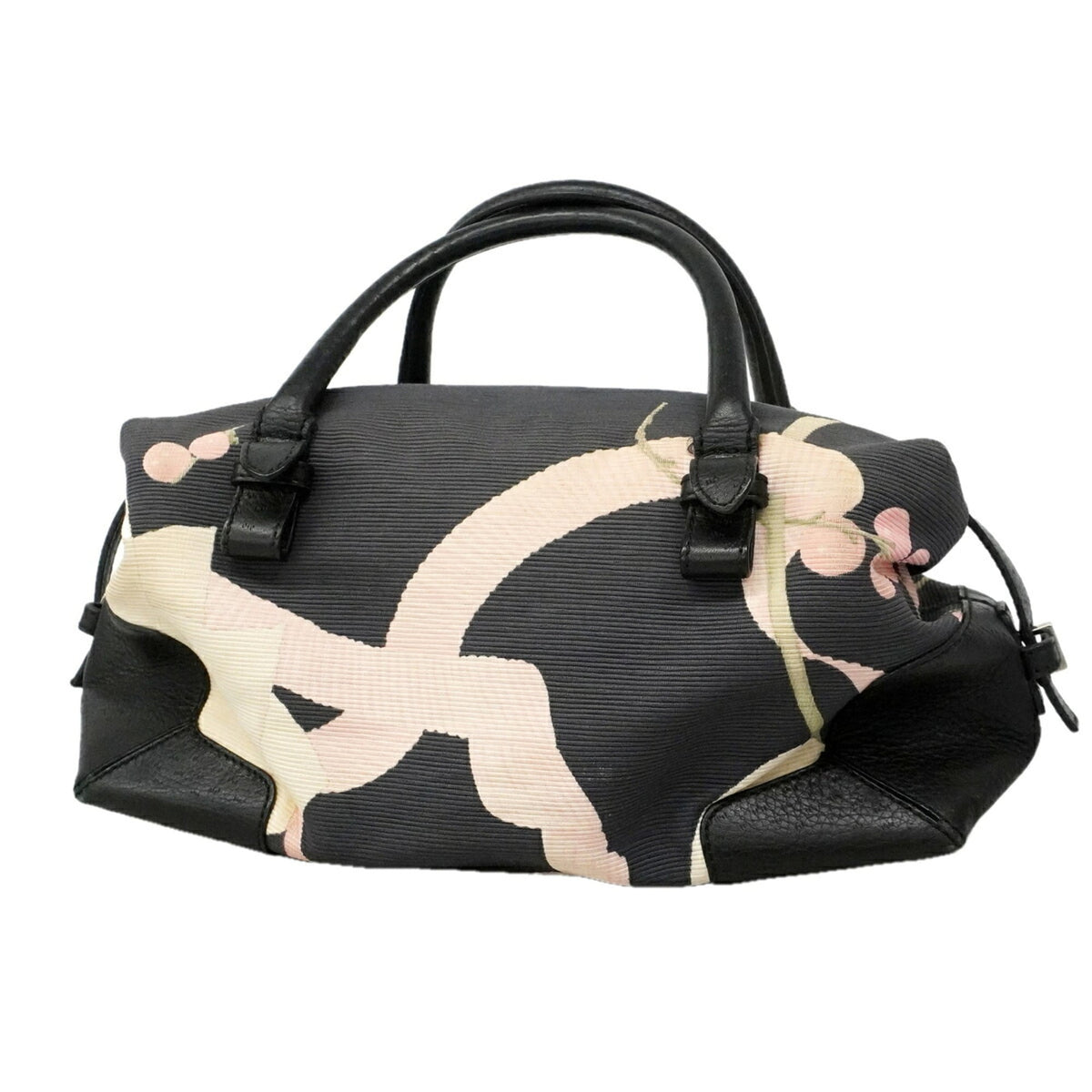 Salvatore Ferragamo Black Canvas Handbag (Pre-Owned)