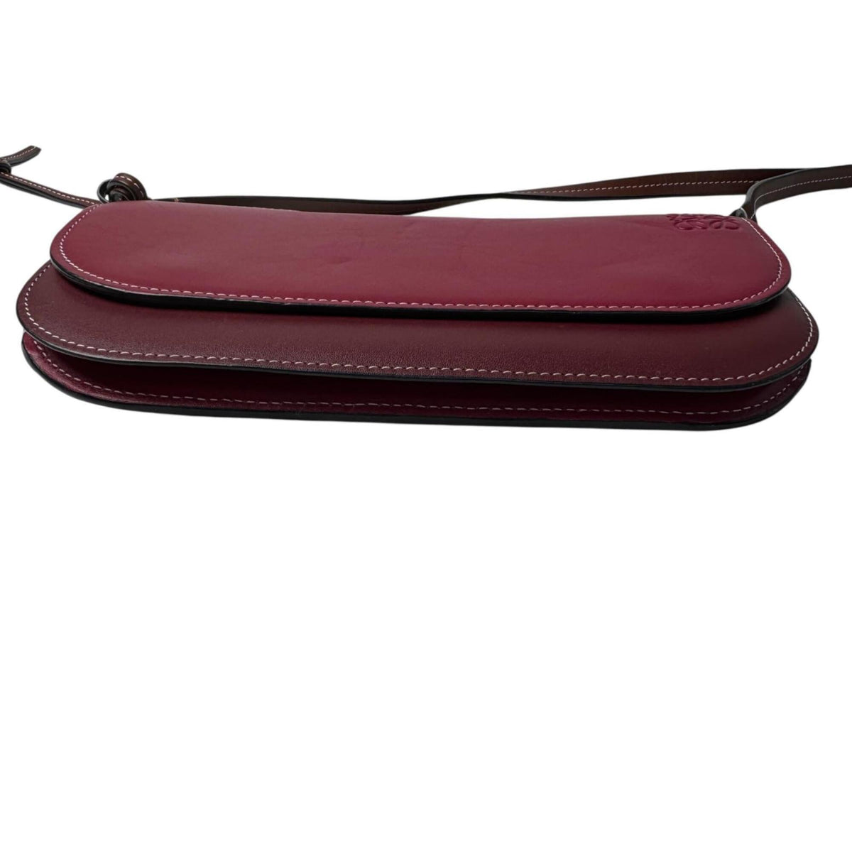 Loewe Bordeaux Leather Pochette Shoulder Bag (Pre-Owned)