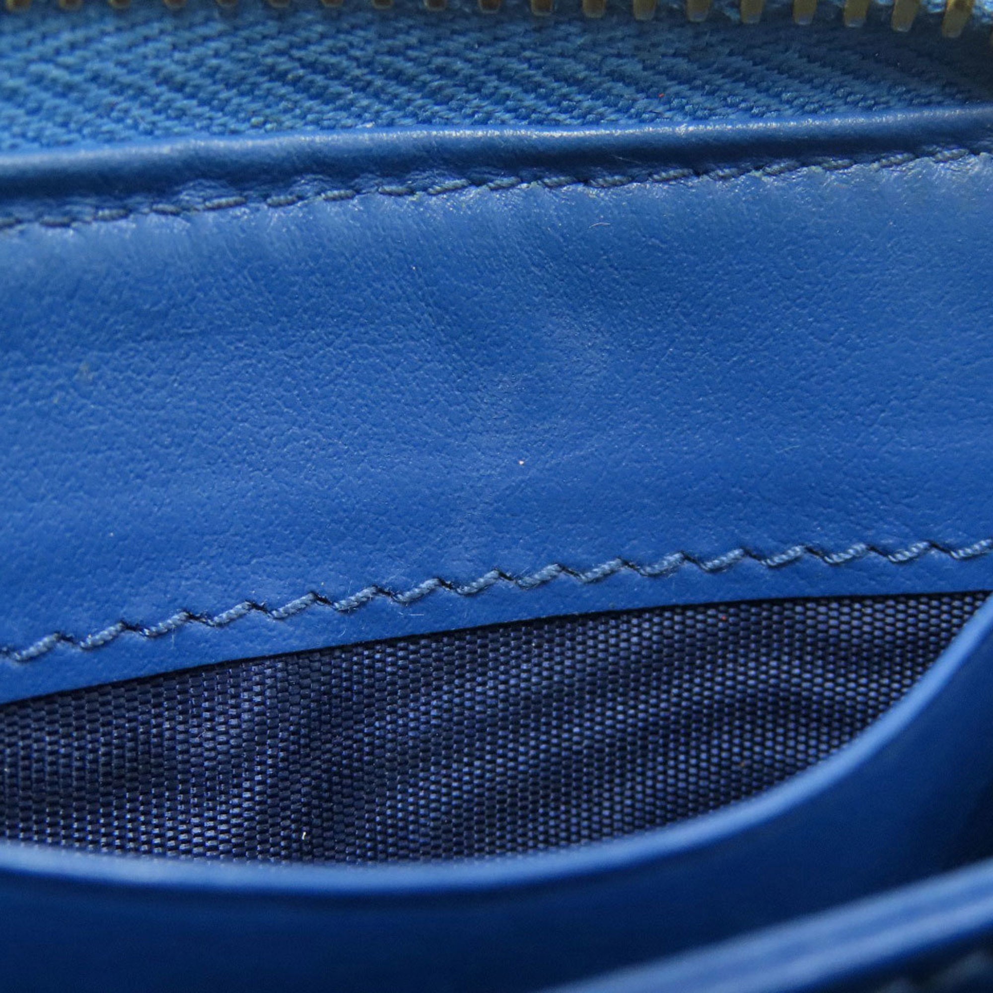 Prada Blue Leather Coin Purse/Coin Case (Pre-Owned)