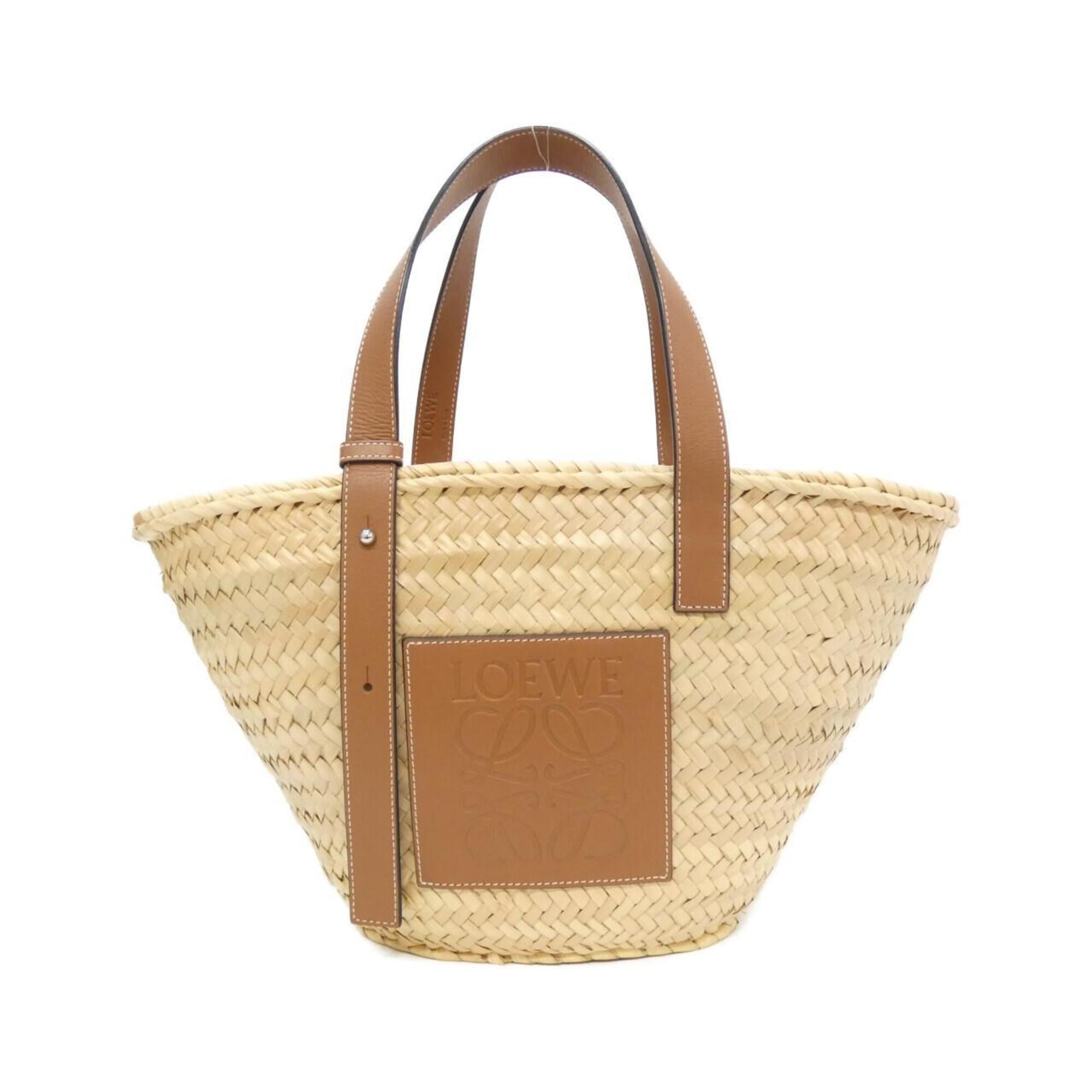 Loewe Beige Raffia Leather Handbag (Pre-Owned)