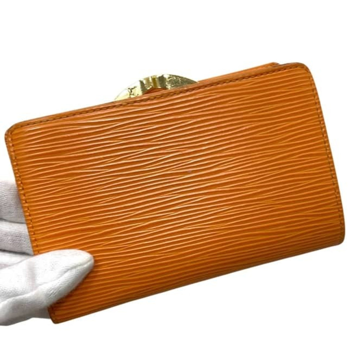 Louis Vuitton Epi Mandarin Orange Epi Leather Wallet (Bi-Fold) (Pre-Owned)