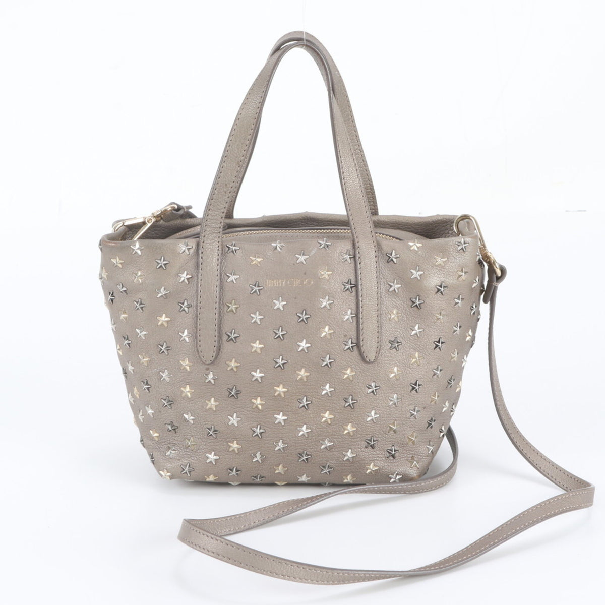 Jimmy Choo Brown Leather Handbag Shoulder Bag (Pre-Owned)