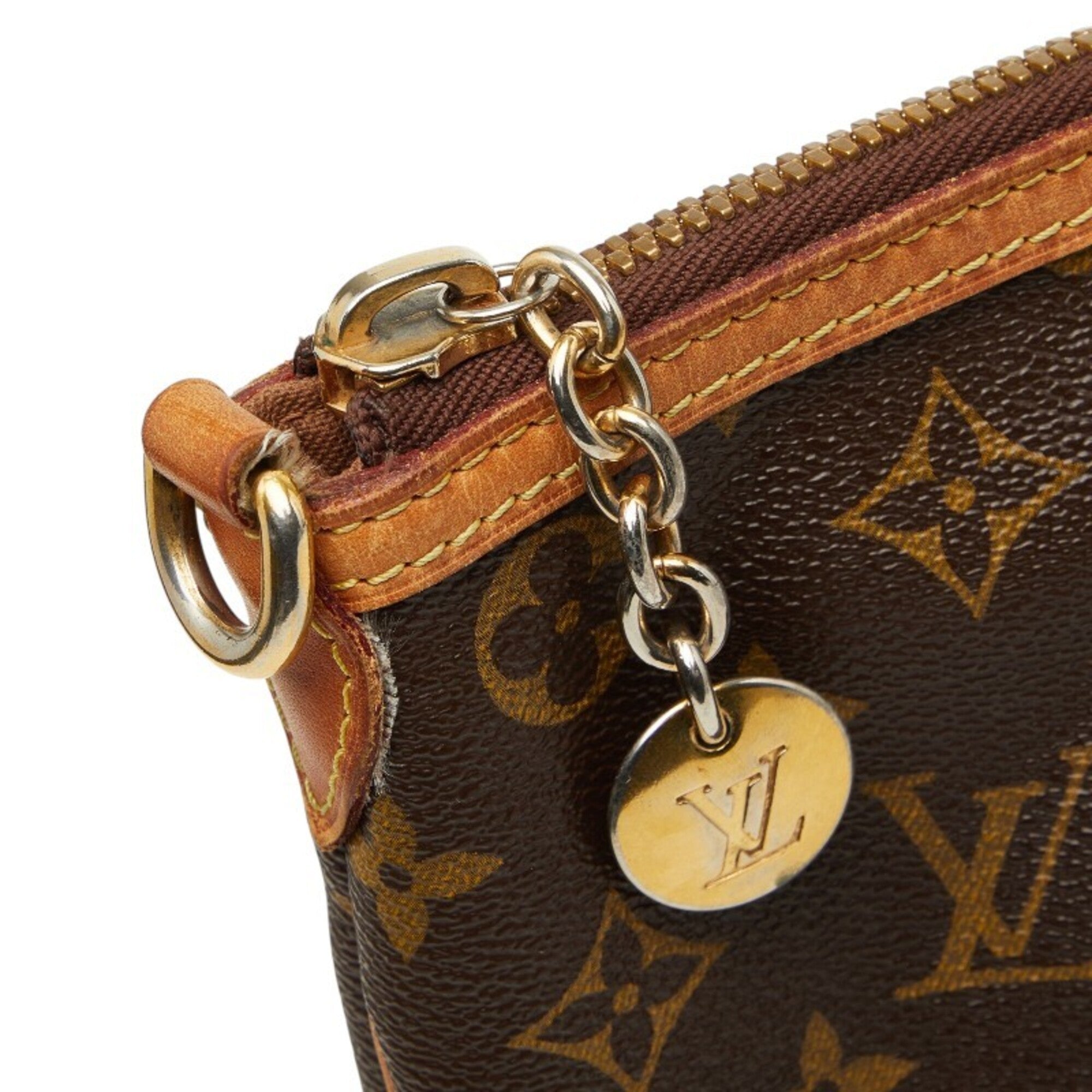 Louis Vuitton Black Brown Pvc Leather Handbag (Pre-Owned)