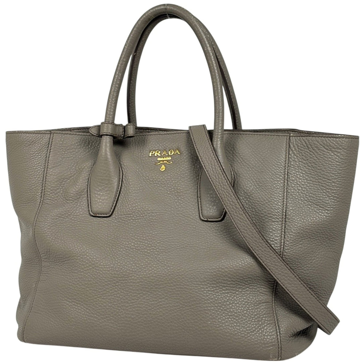 Prada Beige Leather Tote Bag (Pre-Owned)