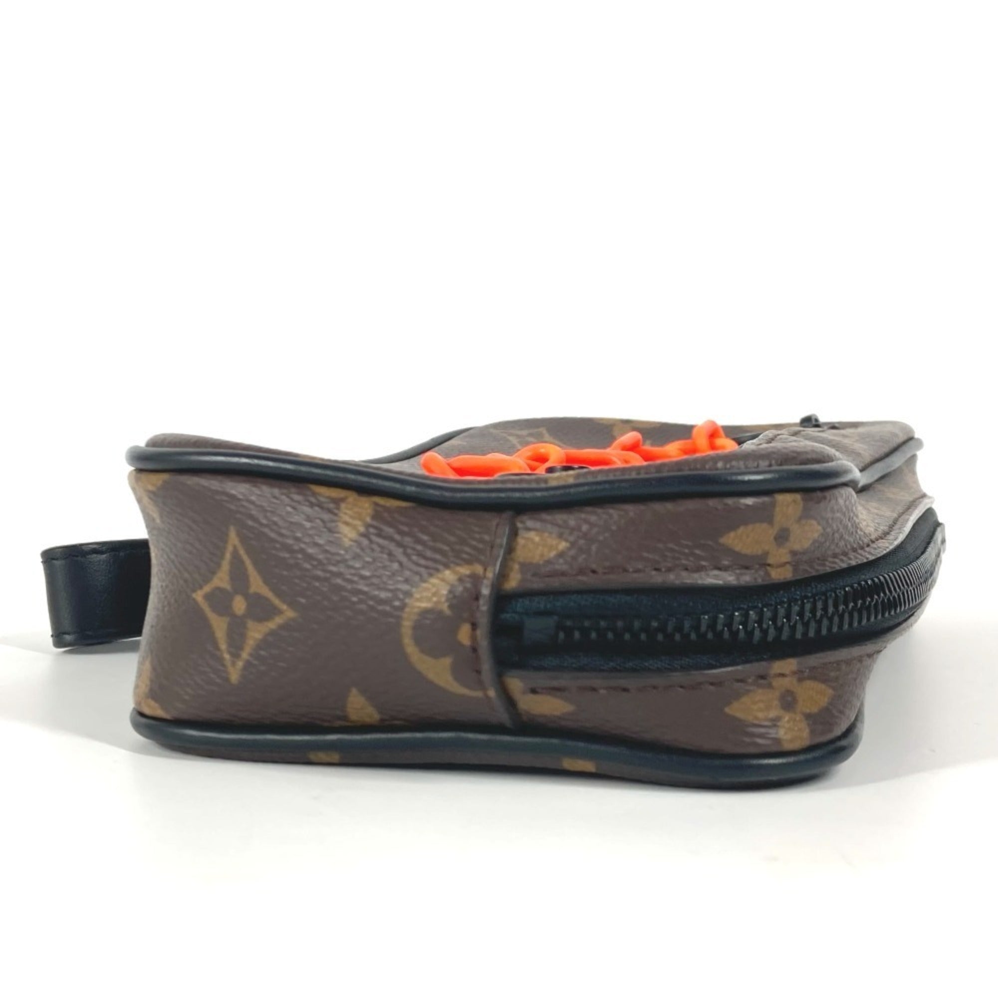 Louis Vuitton Black Brown Orange Monogram Clutch Bag Pochette Pouch (Pre-Owned)
