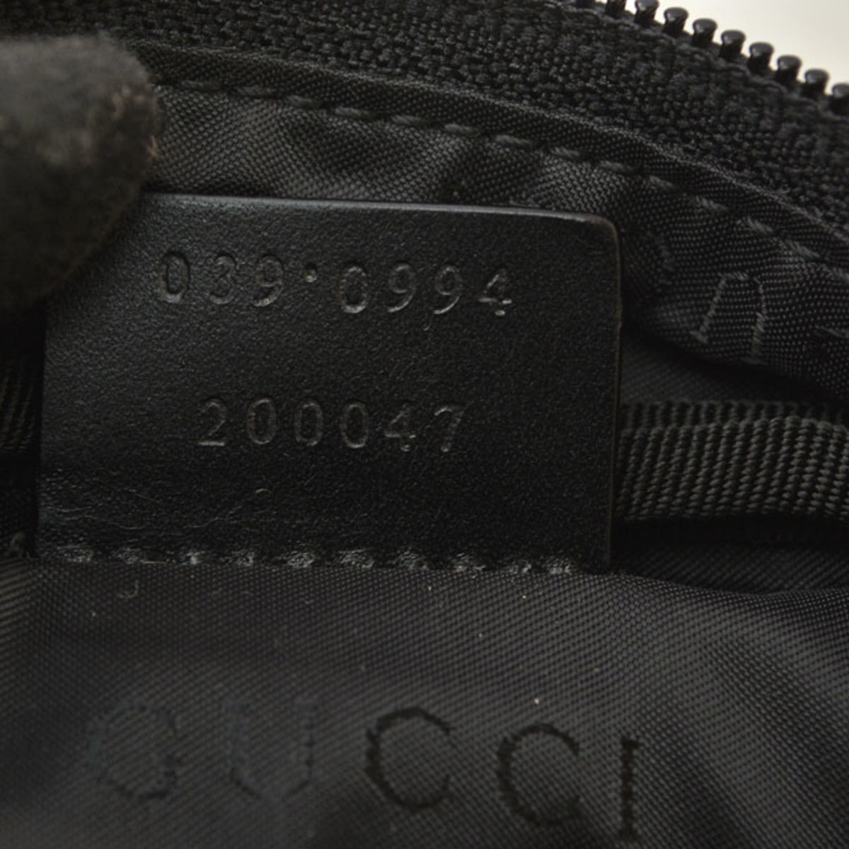 Gucci Black Leather Nylon Pouch (Pre-Owned)
