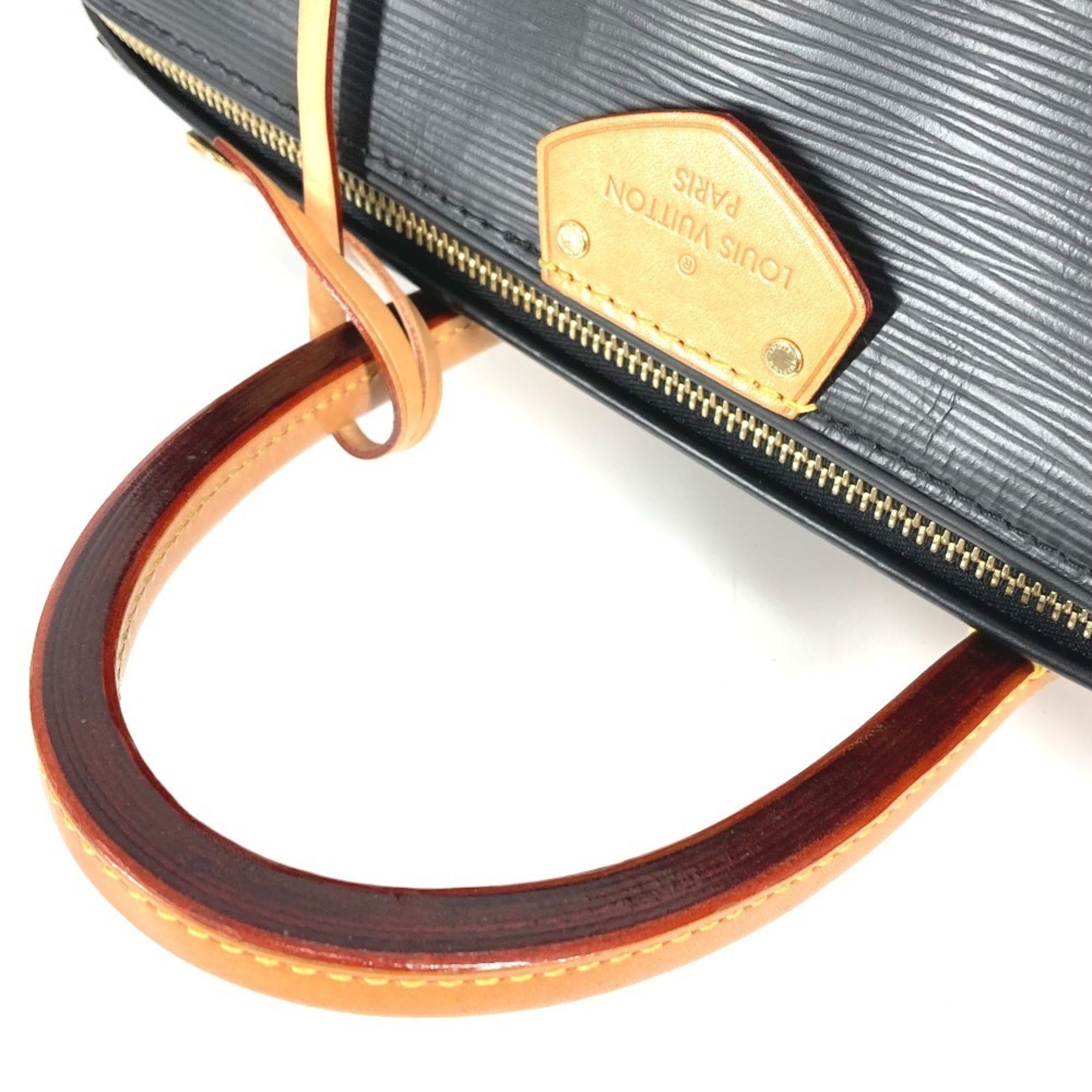 Louis Vuitton Black Noir Epi Leather Boston Bag Handbag Shoulder Bag (Pre-Owned)