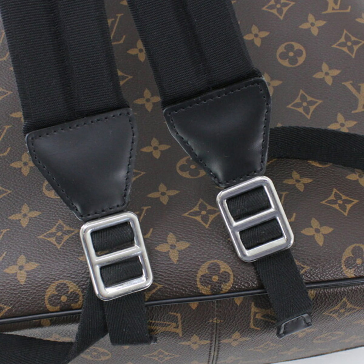 Louis Vuitton Monogram Macassar Black Brown Monogram Leather Backpack (Pre-Owned)